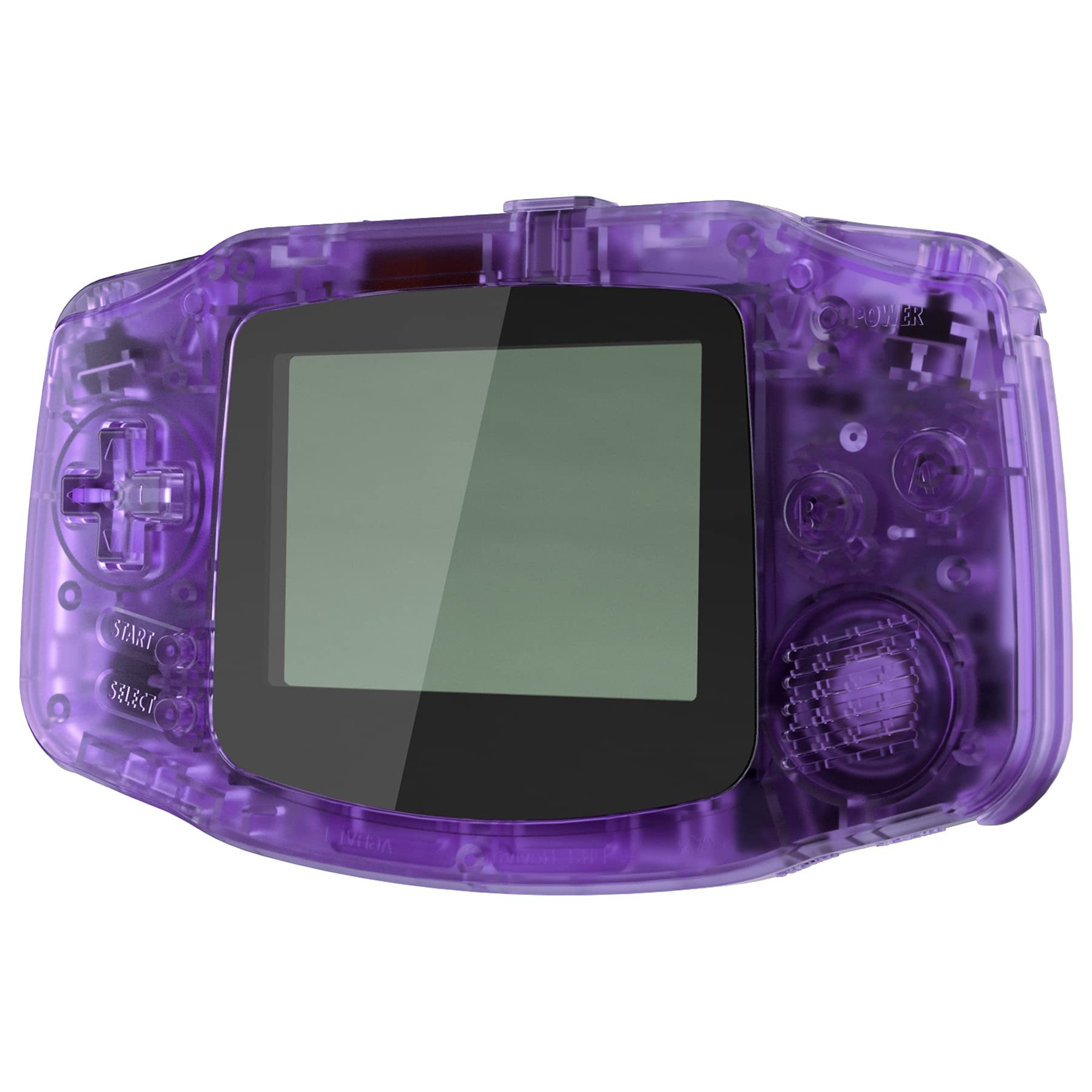 eXtremeRate Clear Atomic Purple Replacement Shell Full Housing Cover with Buttons for Gameboy Advance GBA - Compatible with IPS & Standard LCD Screens - DIY Upgrade Kit for GBA Console (Console & IPS Screen Not Included) - Perfect for Game Boy Advance Modding, Retro Gaming & Custom Builds