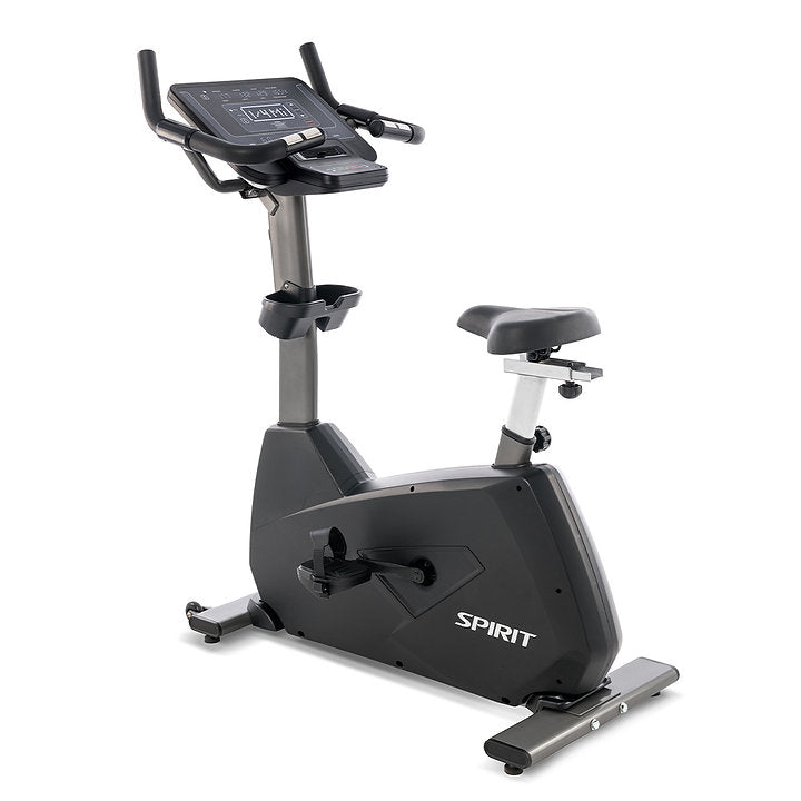 Spirit Fitness CU800+ Upright Exercise Bike for Home Gym - Perfect for Cardio Workouts & Indoor Cycling Training