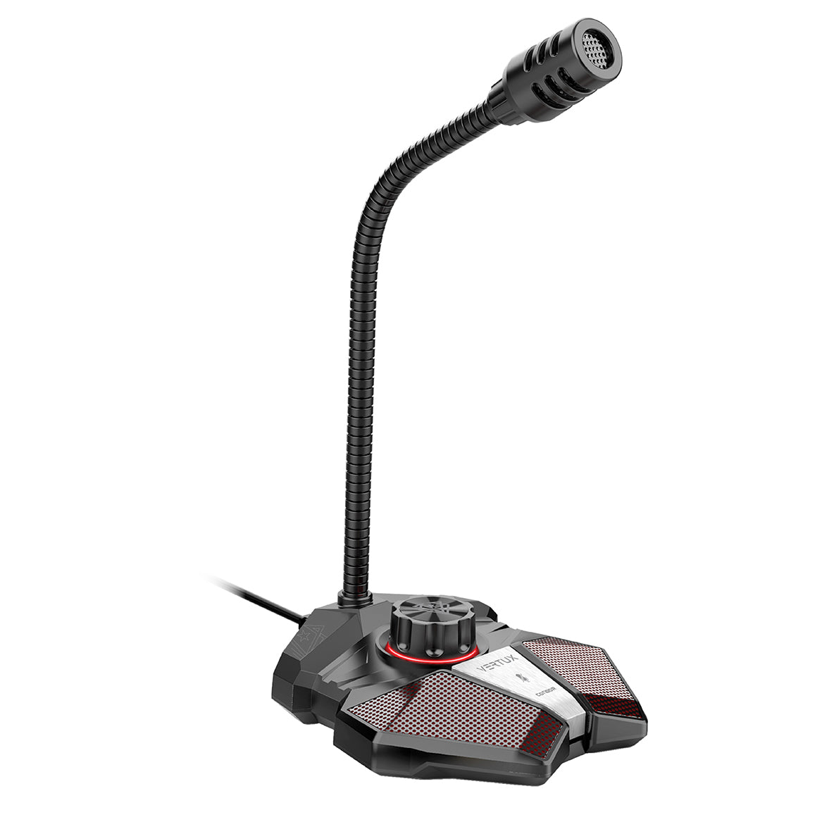 High Sensitivity Omni-Directional USB Gaming Microphone with Volume Control - Perfect for Streaming, Podcasting & Online Gaming