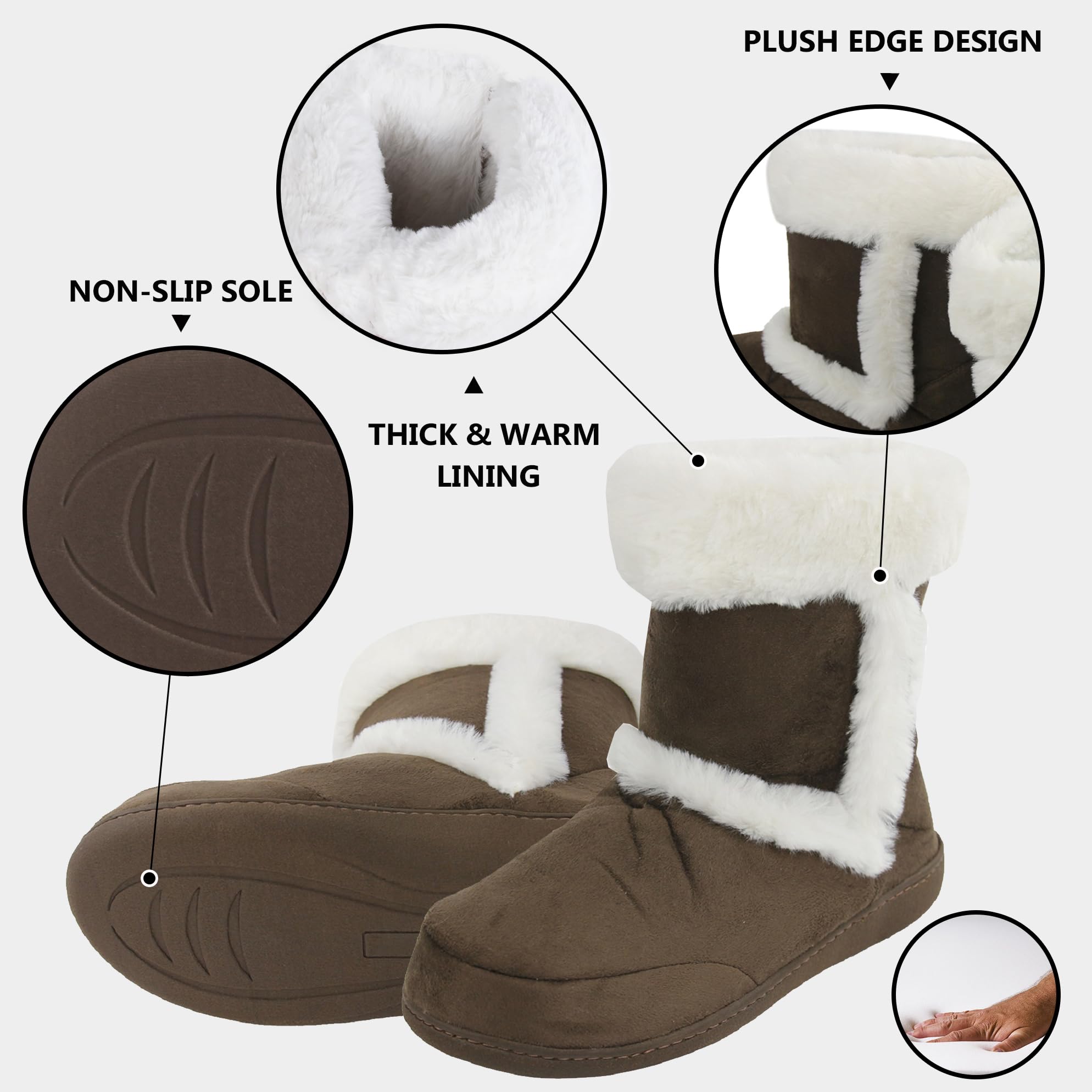 Men's Memory Foam Winter Slippers - Soft Warm Indoor House Shoes for Home Comfort, Perfect for Lounging & Relaxing