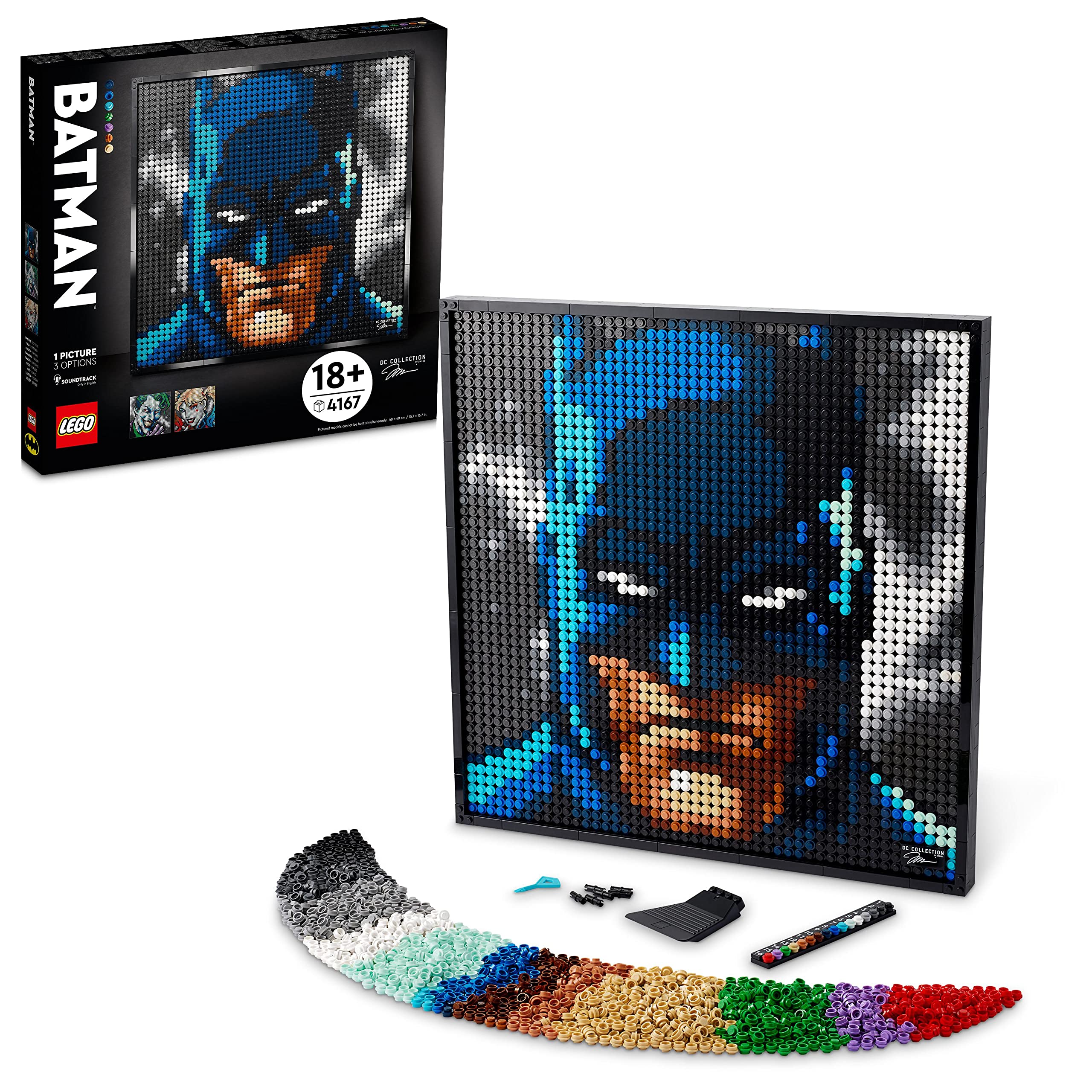 LEGO 31205 Batman Art by Jim Lee Building Kit - The Joker & Harley Quinn Wall Art Poster Set for Adults, Creative Home Decor & Unique Gift Idea for DC Comics Fans, Superhero Enthusiasts | Perfect for Office, Game Room & Man Cave Display