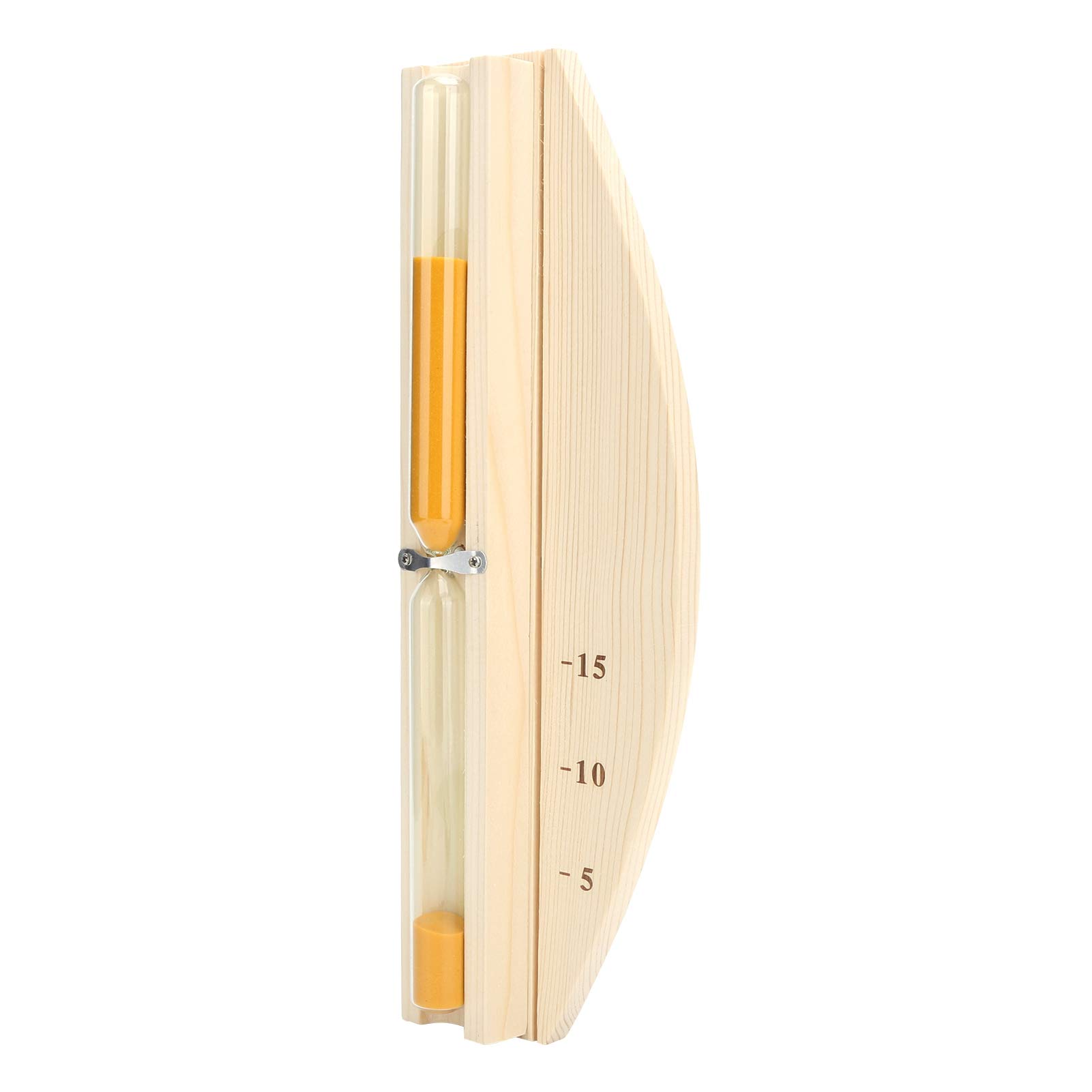 15 Minute Sauna Timer - Wooden Wall Mounted Glass Hourglass for Sauna Room - Perfect for Relaxation, Spa & Steam Room Sessions
