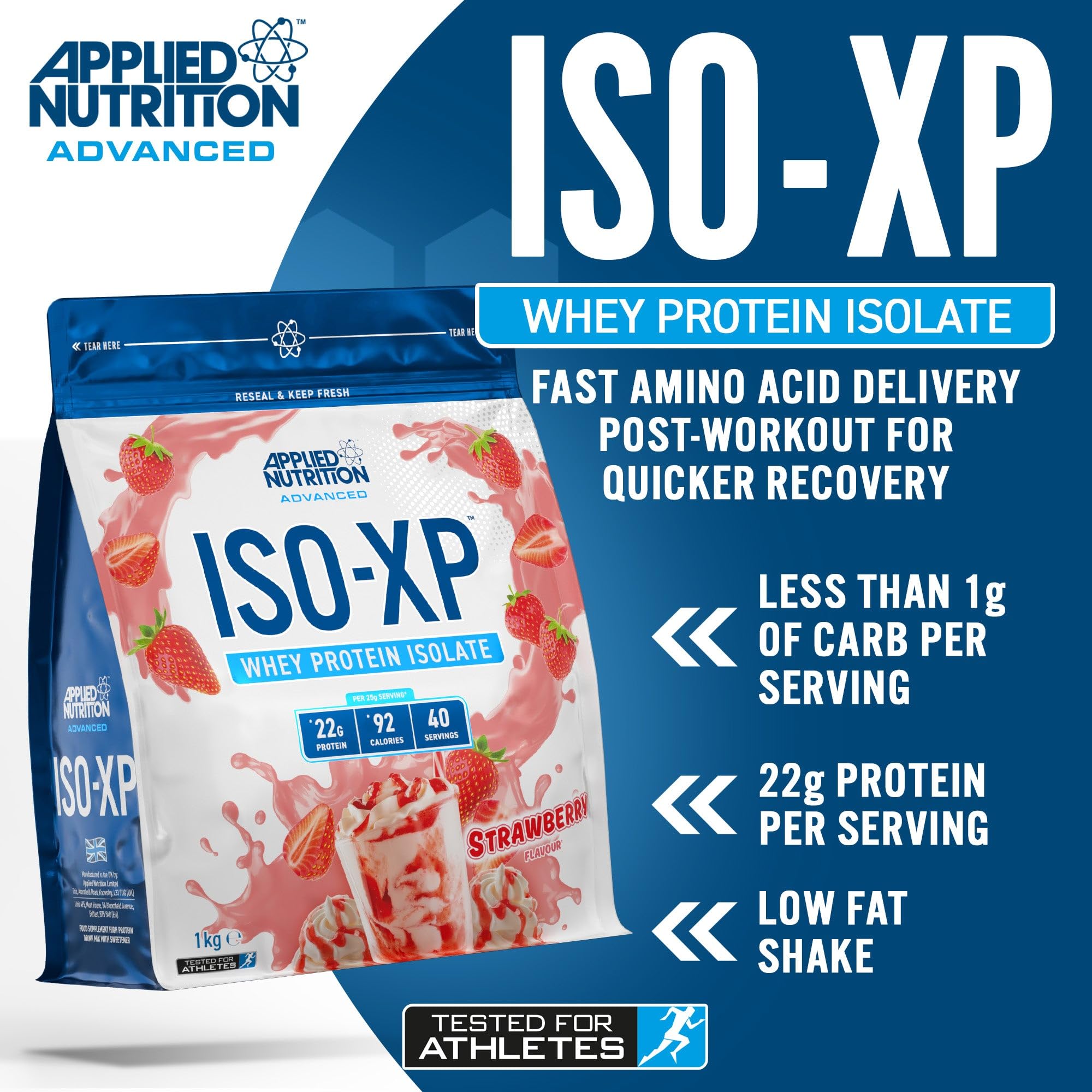 Applied Nutrition ISO XP 1kg Whey Protein Powder - Premium Muscle Recovery & Growth Supplement for Athletes & Bodybuilders | Post-Workout & Gym Nutrition