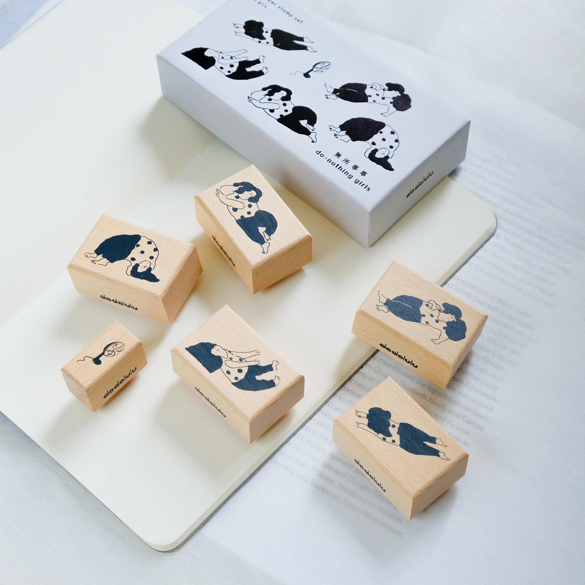Dodolulu Stamp Set - Cute Do Nothing Girls Stamps for Journaling, Scrapbooking & DIY Crafts | Perfect for Planners, Cards & Art Projects