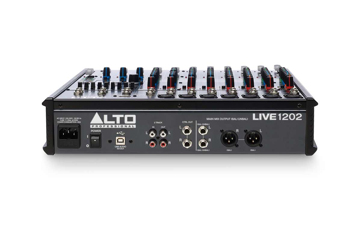 Alto Live 1202 Professional Audio Mixer - 12-Channel Digital Mixing Console with USB Interface for Live Sound & Studio Recording | Perfect for DJs, Bands, Podcasting & Home Studios
