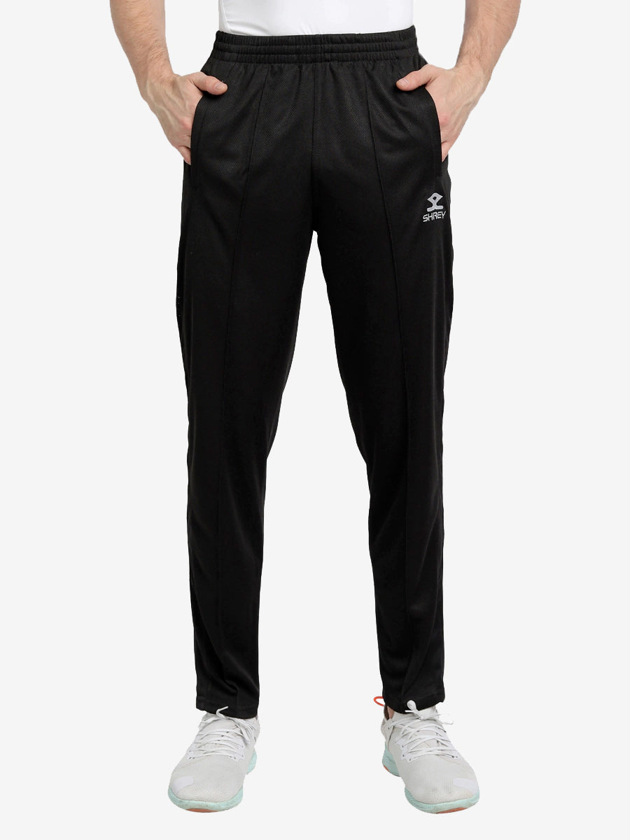 Shrey Cricket Match Colored Trouser - Black | Performance Cricket Pants for Practice & Matches | Comfortable Sports Wear for Men