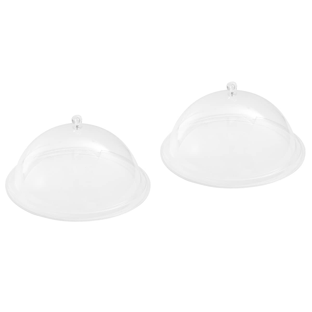 Hemoton 2-Pack Acrylic Cupcake Covers - Clear Dessert Dome for Cake Protection, Food Insulation Lid for Tiny Cakes, Pies & Pastries - Perfect for Parties, Bakeries & Home Baking