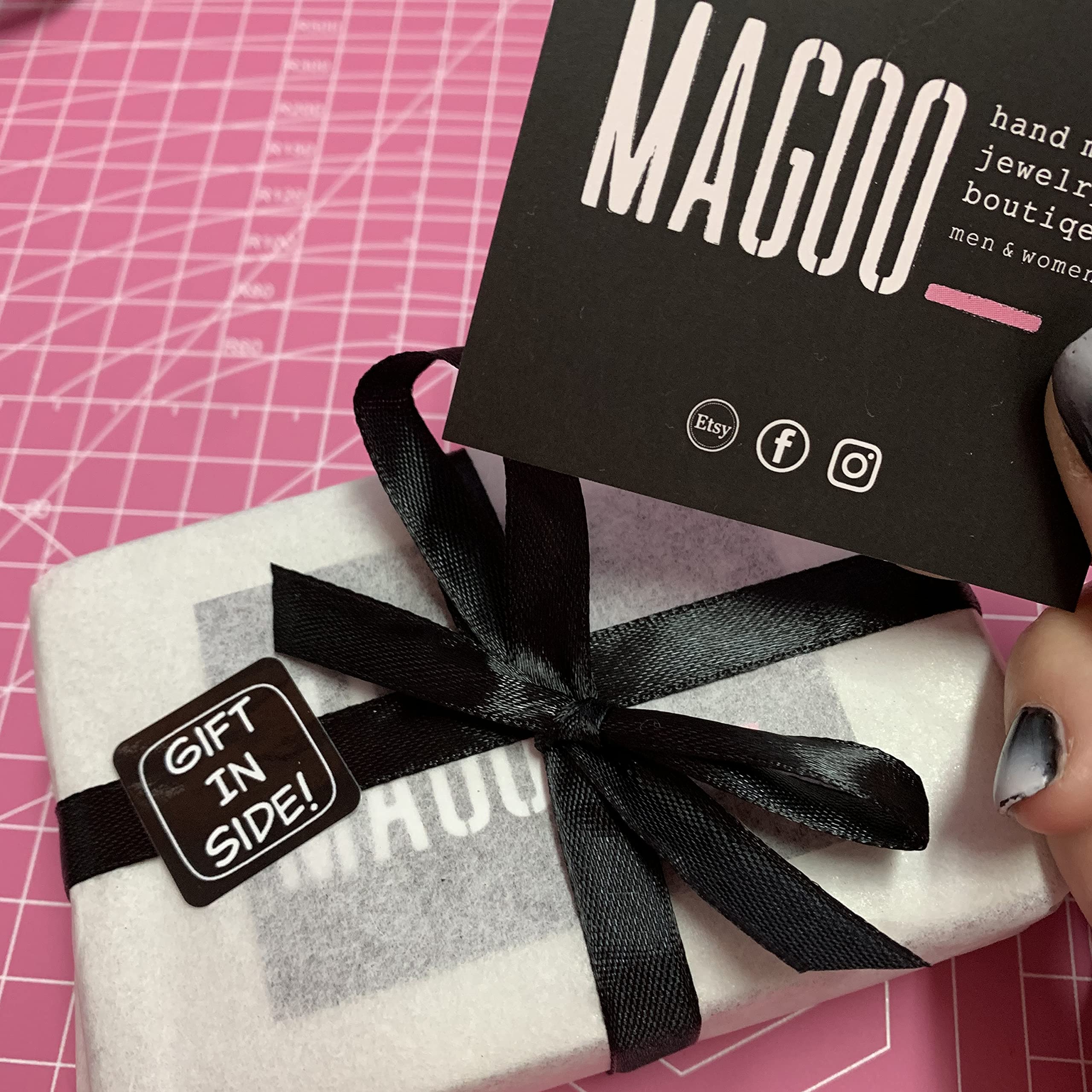 Magoo Handmade Silver Plated Box Chain Bracelet for Men - Thick Boho Tribal Minimalist Jewelry, Perfect for Casual Wear, Gifts & Special Occasions