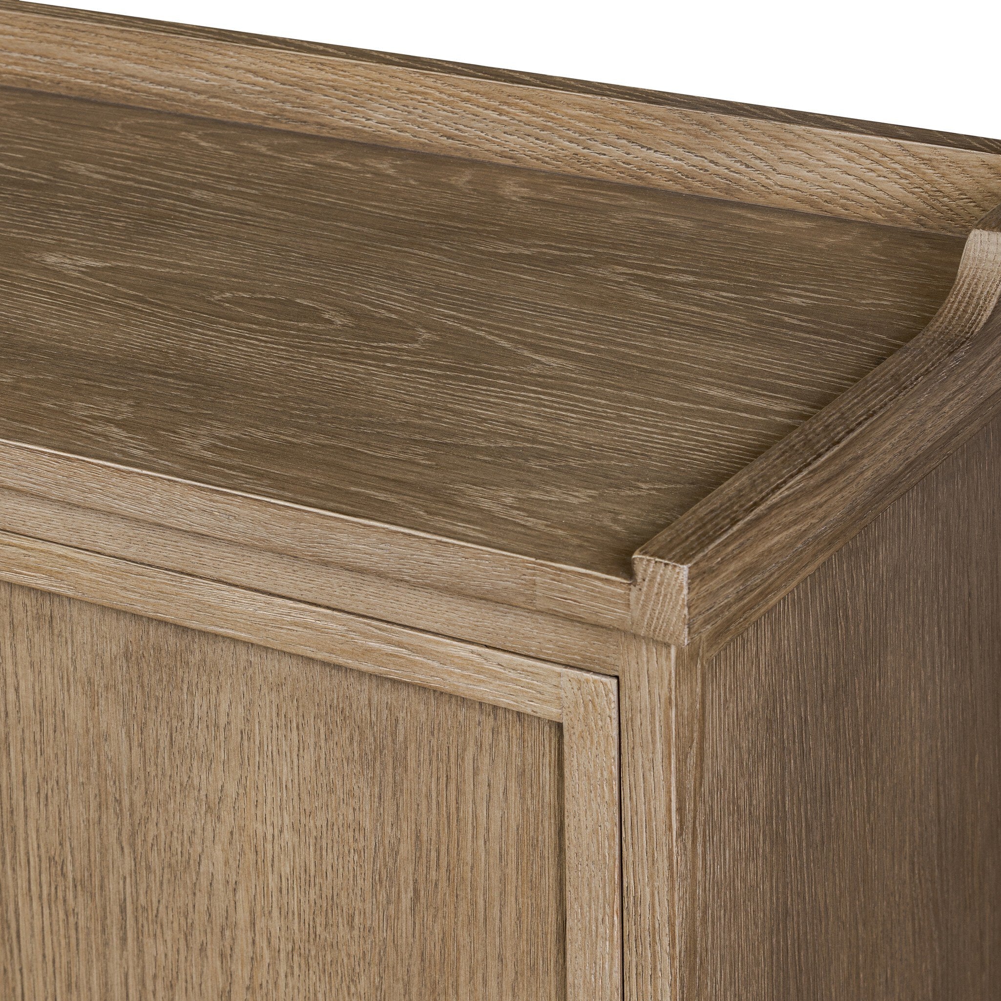 Adley Sideboard - Weathered Washed Oak Veneer Wood Buffet Cabinet for Dining Room, Living Room & Entryway Storage