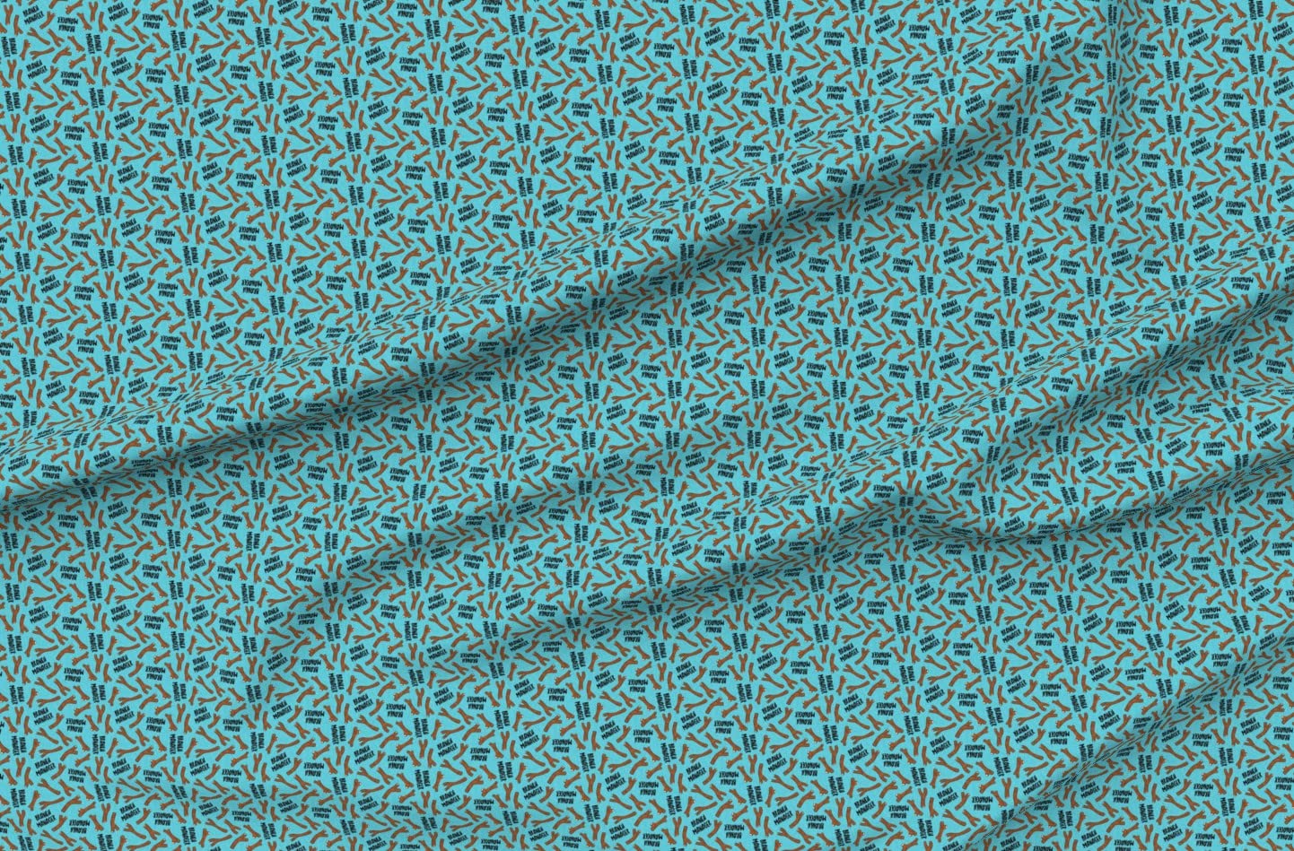 Funny Dog Blue Printed Minky Fabric Fat Quarter - Small Scale Branch Manager Sticks Tree Design - Soft Plush Fabric for Sewing Baby Blankets, Quilt Backing & DIY Crafts (Perfect for Nursery Decor, Pet Accessories & Cozy Home Projects)