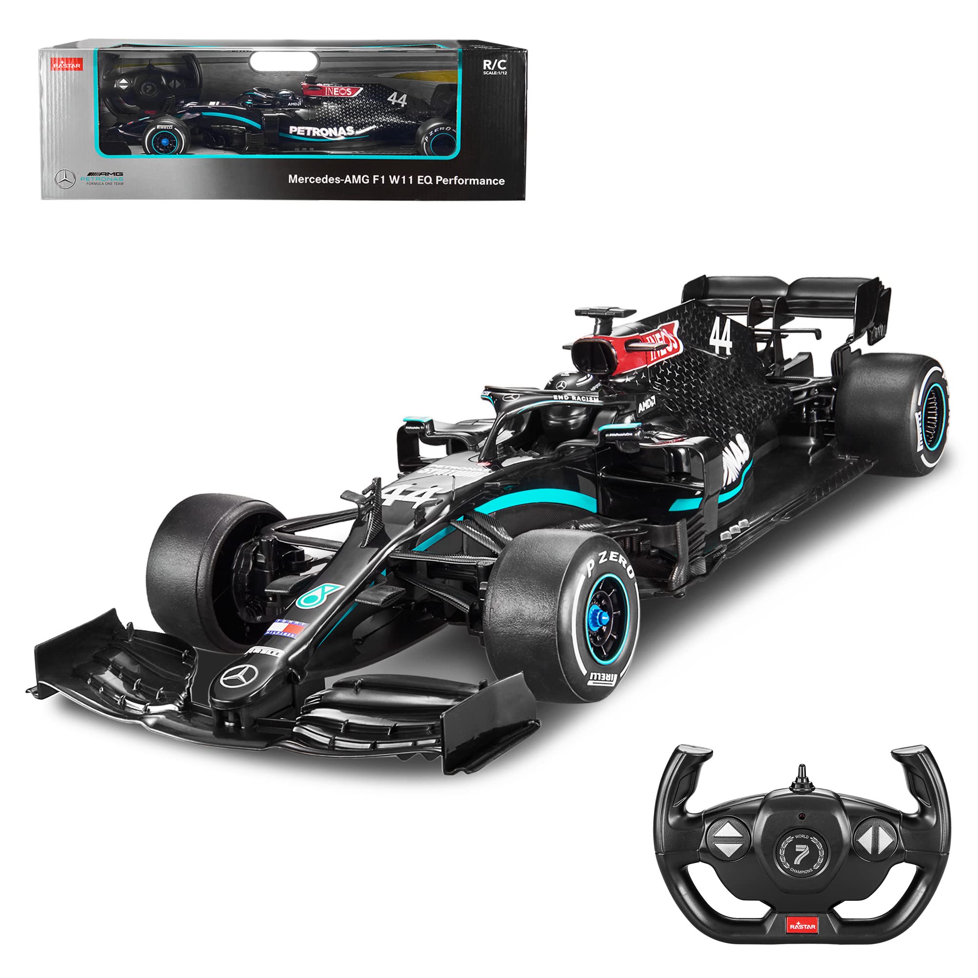 RASTAR 1/12 Scale 2.4Ghz Mercedes-AMG F1 W11 EQ Performance Official Licensed Remote Control Car - High Speed RC Racing Toy for Kids & Adults, Perfect for Indoor & Outdoor Play, Birthday Gifts & F1 Racing Enthusiasts