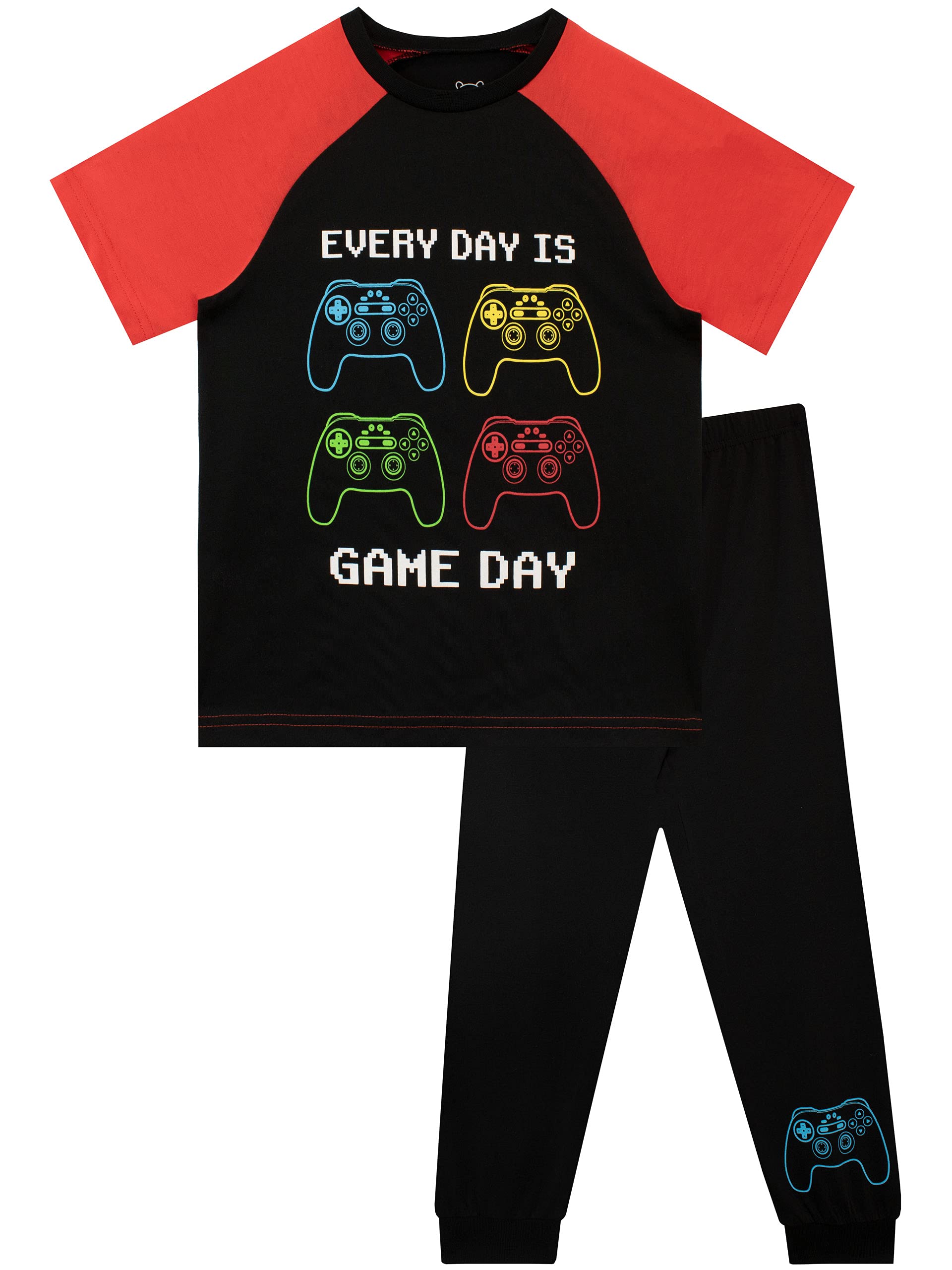 Harry Bear Boys' Gaming Pajamas Set - Soft Cotton Sleepwear for Kids - Perfect for Sleepovers, Video Game Nights & Cozy Bedtime