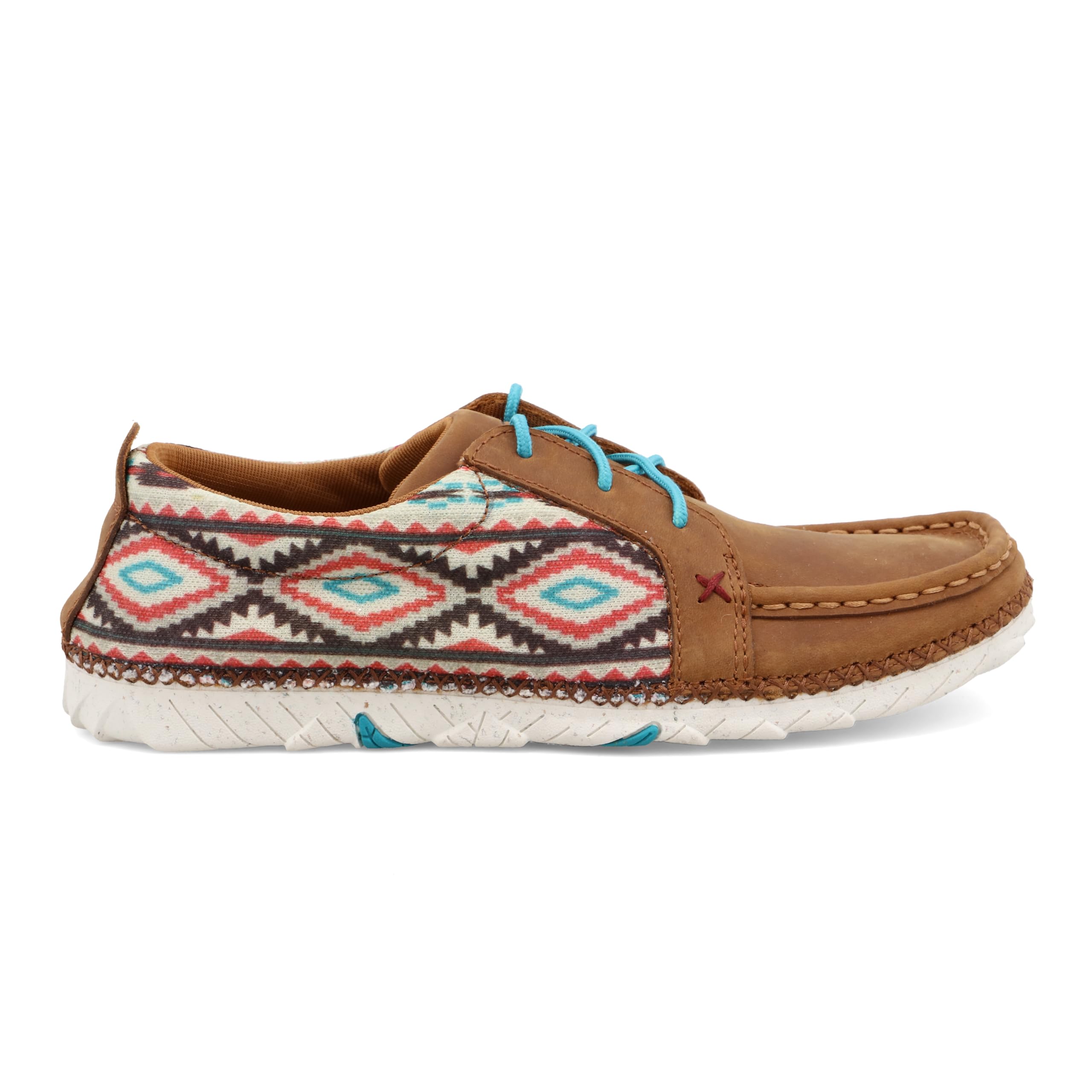 Twisted X Women's Zero-X Moc Toe Comfortable Slip-On Shoes - Multi & Brown Size 10 | Perfect for Casual Wear, Outdoor Activities & Work