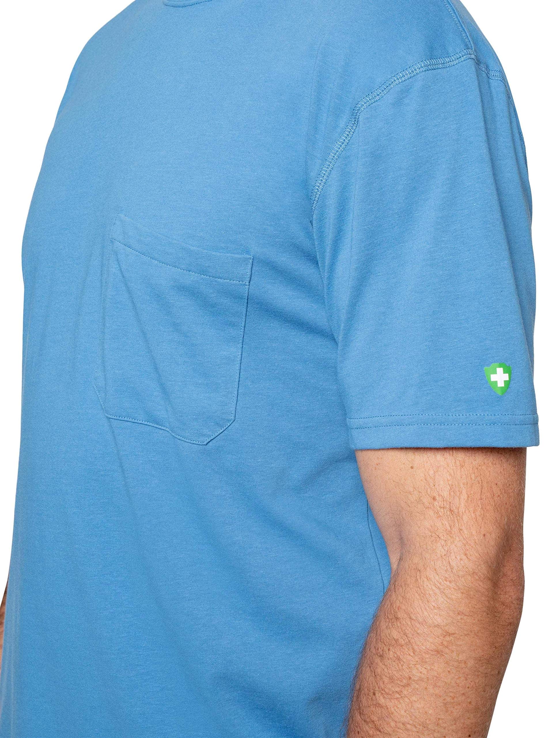 Men's UPF 30+ Quick-Dry Short Sleeve Pocket T-Shirt with Insect Repellent - Bug & Tick Protection Outdoor Shirt for Hiking, Camping & Summer Activities