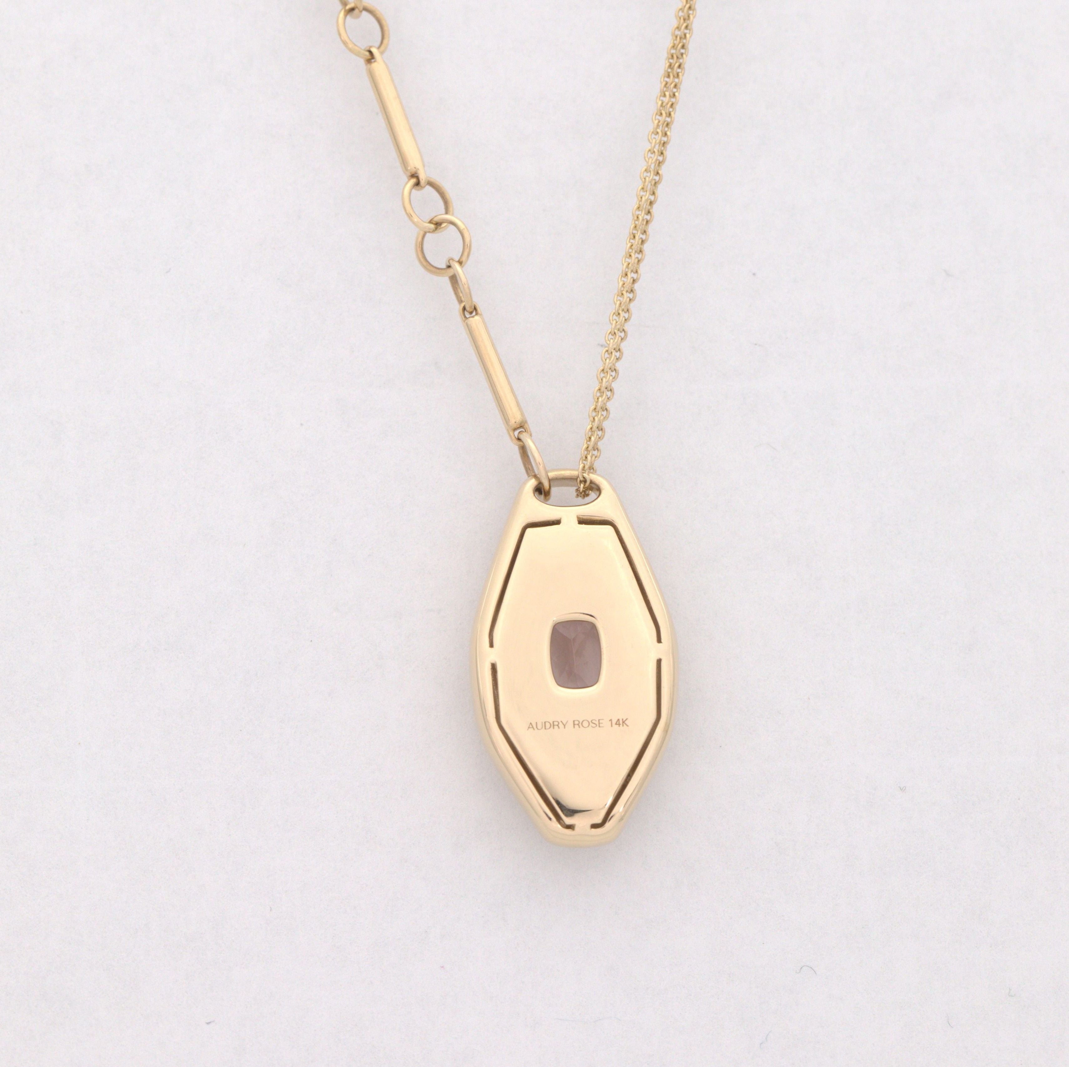 Morganite Slipper Necklace - Elegant Rose Gold Pendant for Women | Perfect for Valentine's Day, Anniversary & Wedding Jewelry Gift
