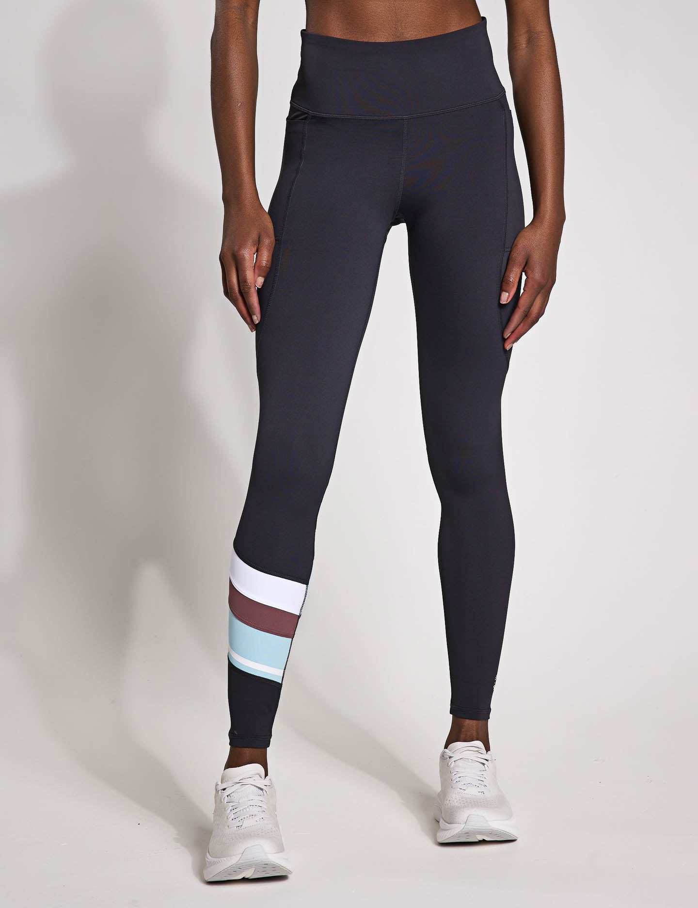 Limitless Legging - Charcoal & Pale Blue High Waist Yoga Pants for Women | Perfect for Workouts, Lounge & Everyday Wear