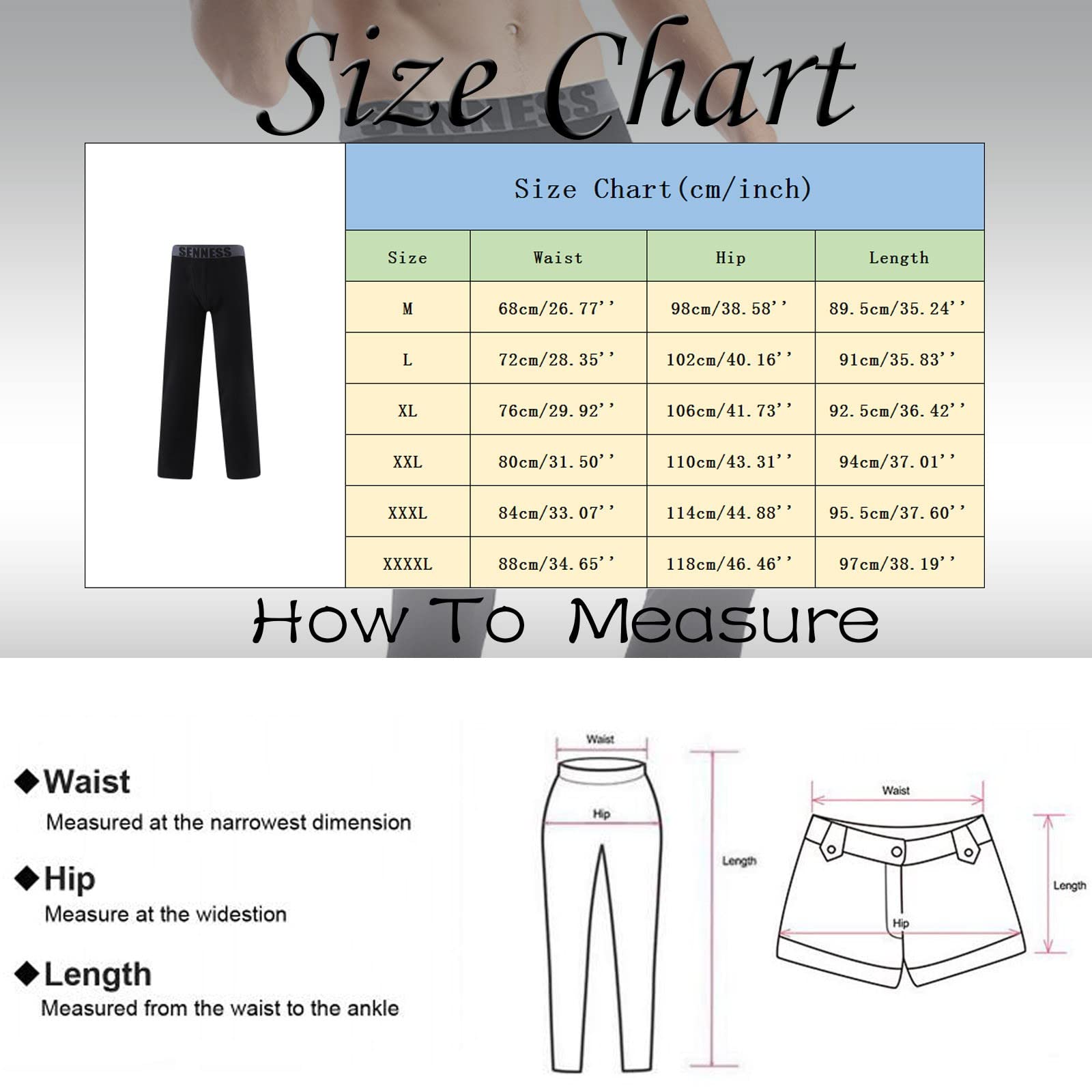 Men's Compression Tights - Stretch Fitness Leggings for Gym & Ski - Black 3XL