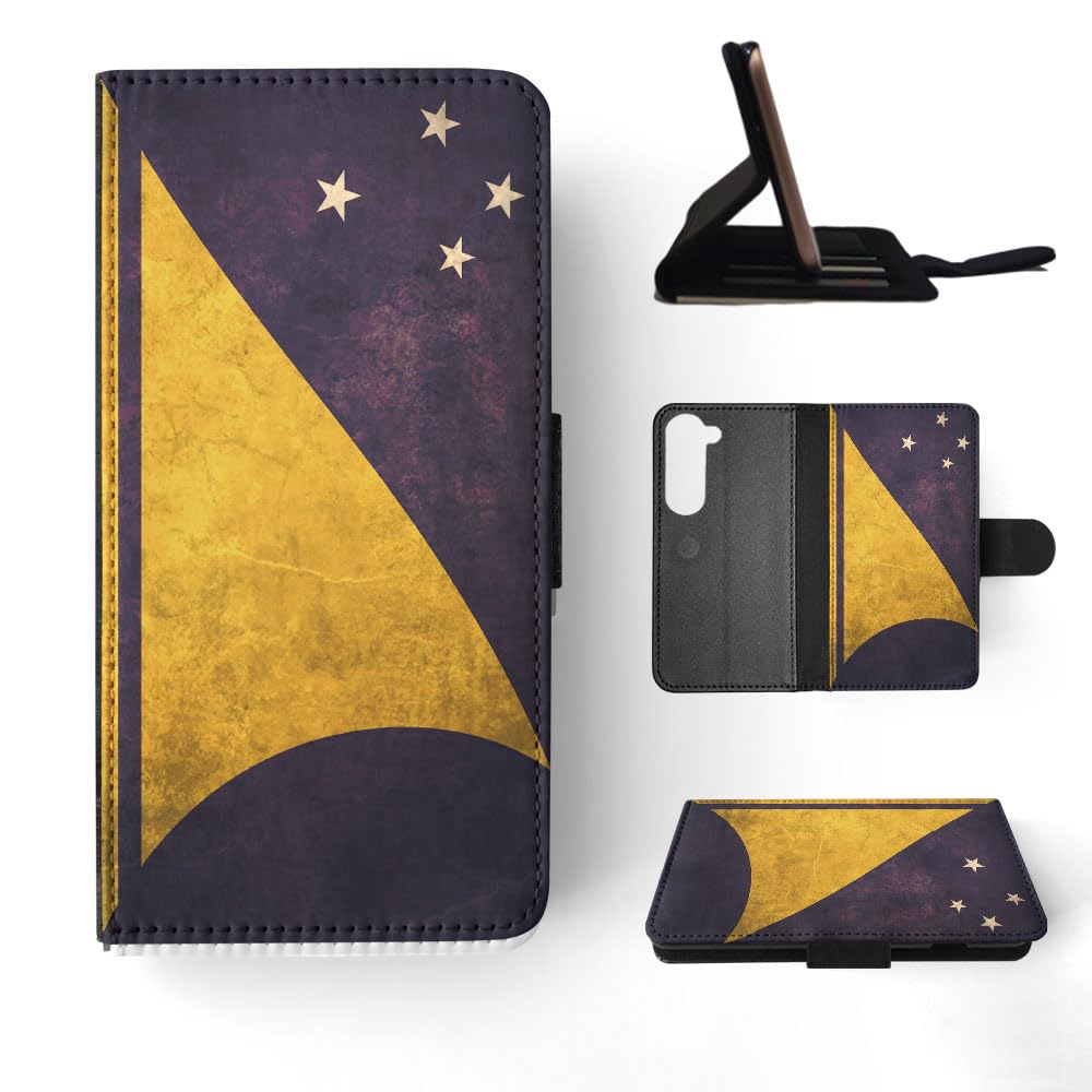 Foxercases Tokelau Country Flag Flip Wallet Phone Case Cover for Samsung Galaxy S23 - Stylish & Protective Wallet Case for Everyday Use, Travel, and Business