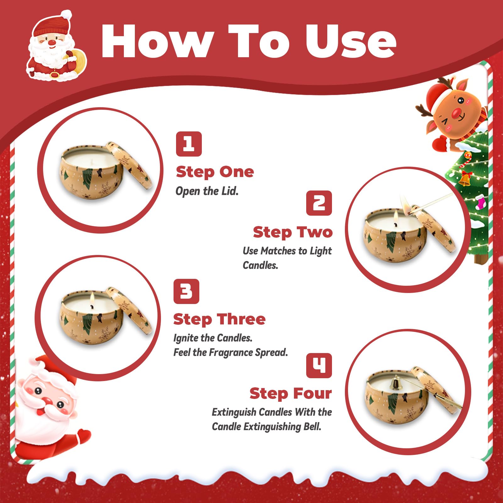 12 Pack Christmas Scented Candles Gift Set - 2.5oz Natural Soy Wax Aromatherapy Candles with Holiday Fragrance, Perfect Holiday Gifts for Women, Friends & Family - Great for Home Decor, Relaxation & Christmas Party Decorations