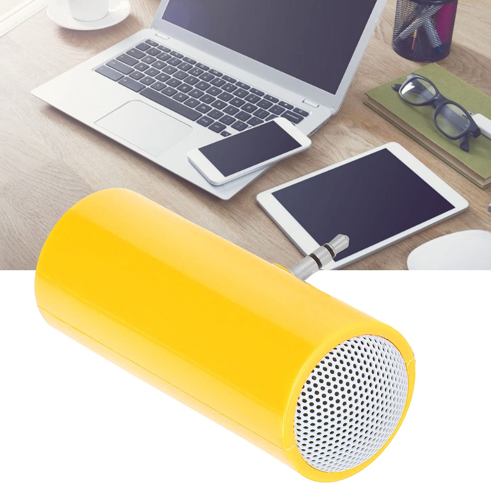 Portable Mini Speaker with 3.5mm Jack - Wireless Stereo Sound for Smartphones & Laptops - Home & Travel Use