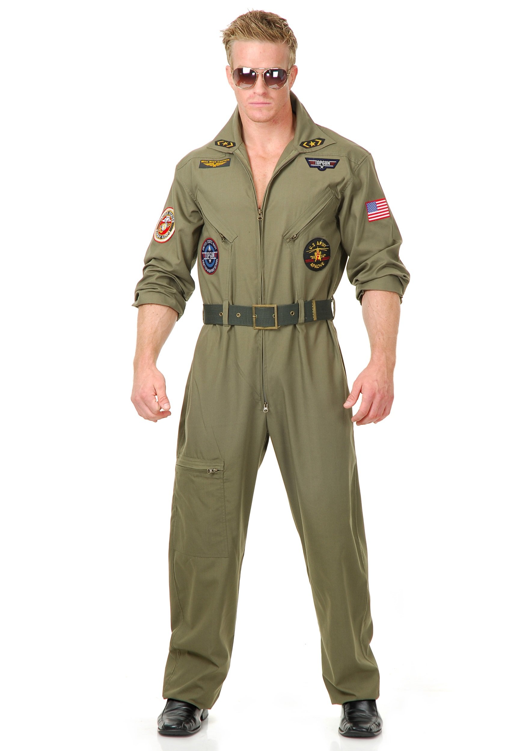 Plus Size Air Force Pilot Costume for Women - Authentic Military Flight Suit Halloween Cosplay & Costume Party Outfit