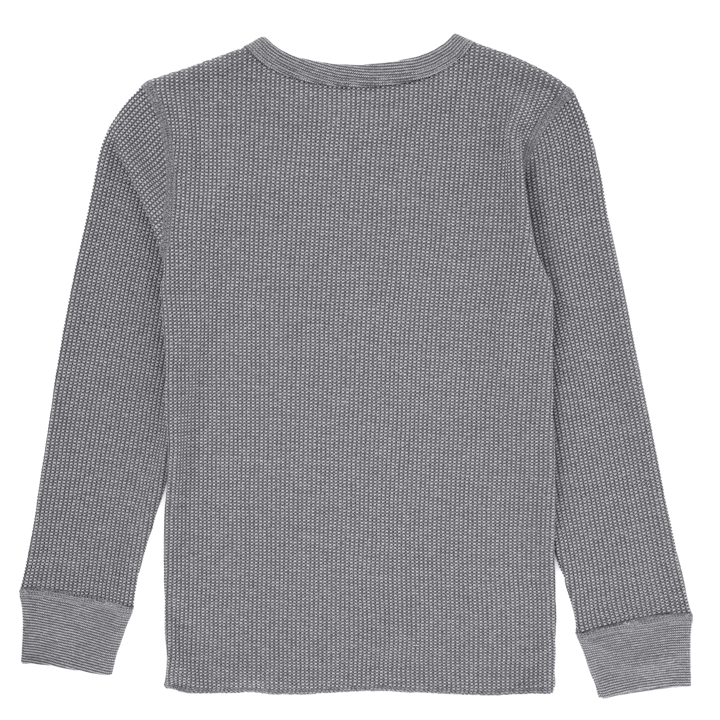 Fruit of the Loom Boys' Premium 2-Pack Thermal Waffle Crew Neck Shirts - Warm Winter Base Layer for Kids, Cold Weather Outfits & Layering