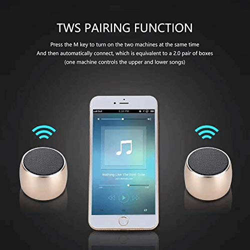 YIHANSS Portable Bluetooth Speaker - Mini Metal Wireless Speaker with Loud Sound, Super Bass, Compact & Durable Design - Perfect for Travel, Outdoor, Home, and Party Use (Color: H/G)