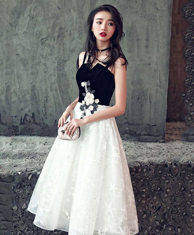 Elegant Black and White Short Prom Dress for Homecoming - Perfect for School Dances, Parties & Special Occasions