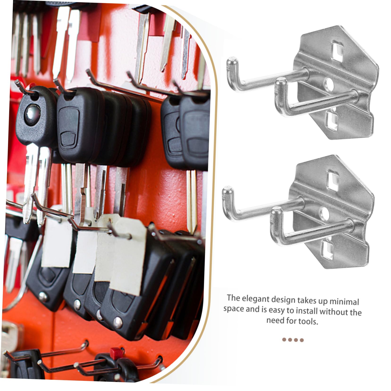 Angoily 5-Pack Metal Storage Hooks - Heavy Duty Wall Hanging Hooks for Home, Garage & Workshop Organization - Perfect for Hanging Tools, Keys, Coats & More