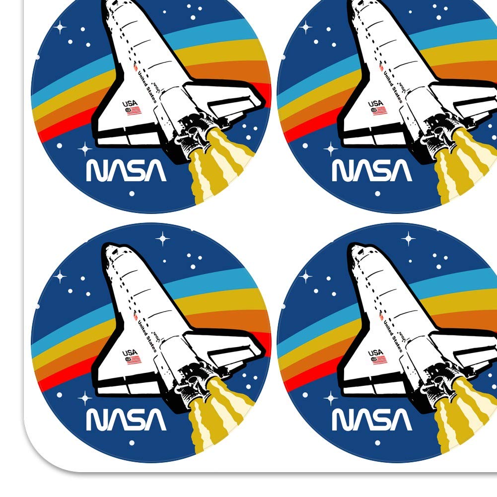 NASA Logo Space Shuttle Rainbow Planner Stickers - Scrapbooking, Journaling, DIY Craft Supplies for Bullet Journals, Calendars & School Projects