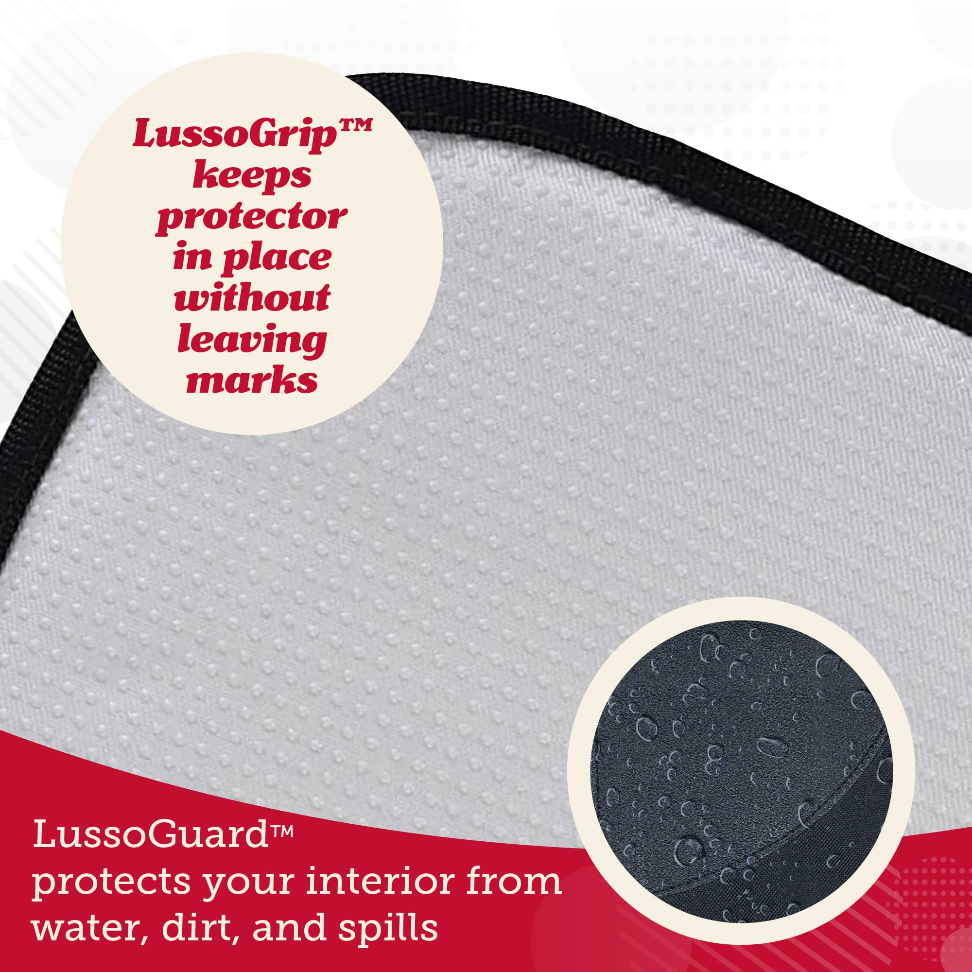 Lusso Gear Thick Padded Car Seat Protector for Baby - Waterproof Tan Seat Cover with 2 Mesh Storage Pockets & Non-Slip Backing - Universal Fit Car Accessories for SUVs, Sedans, Minivans - Perfect for Road Trips, Daily Commutes & Child Safety