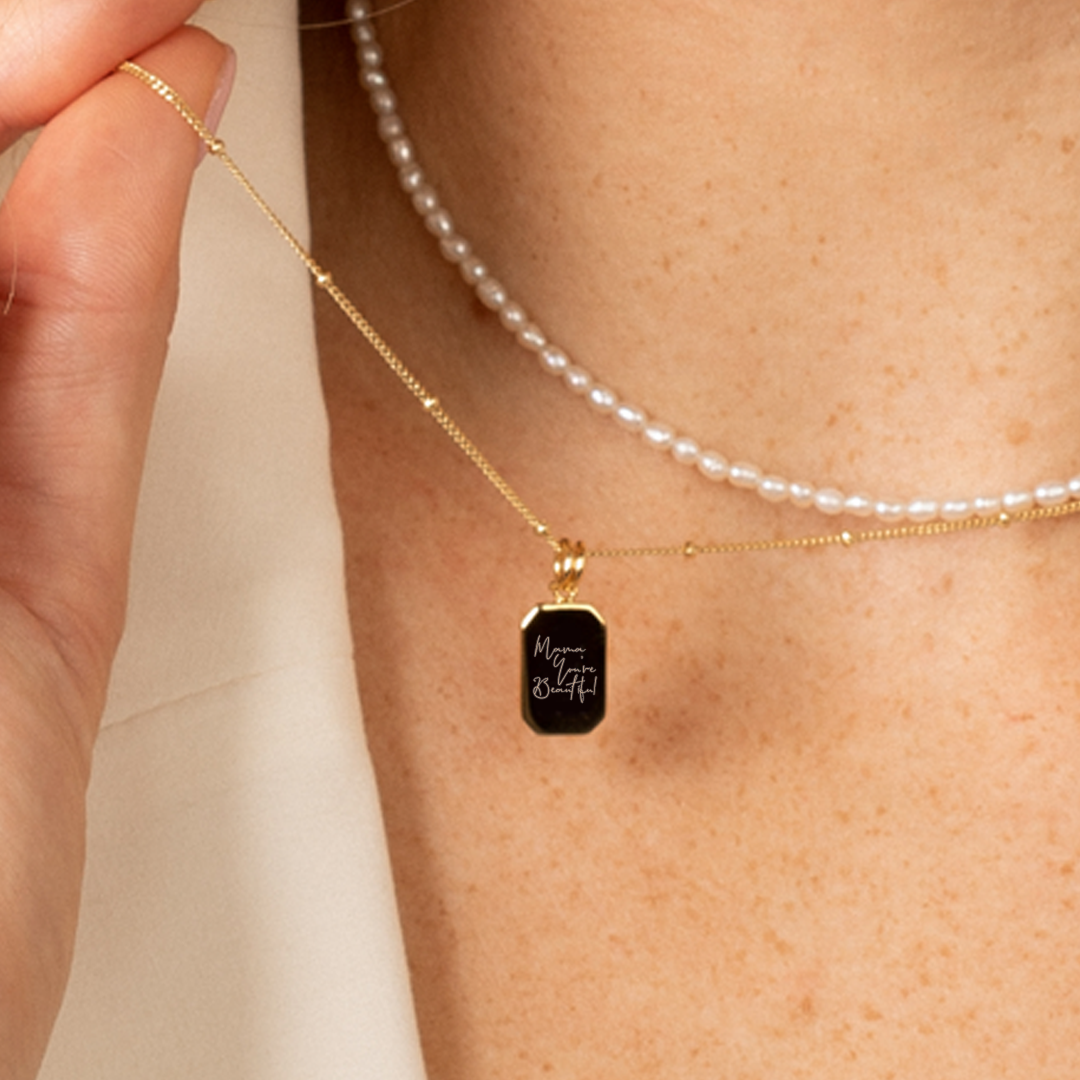 Etch Empower Charm Necklace - Jessica Urlichs Inspired Jewelry for Women | Perfect for Everyday Wear, Gifts & Special Occasions