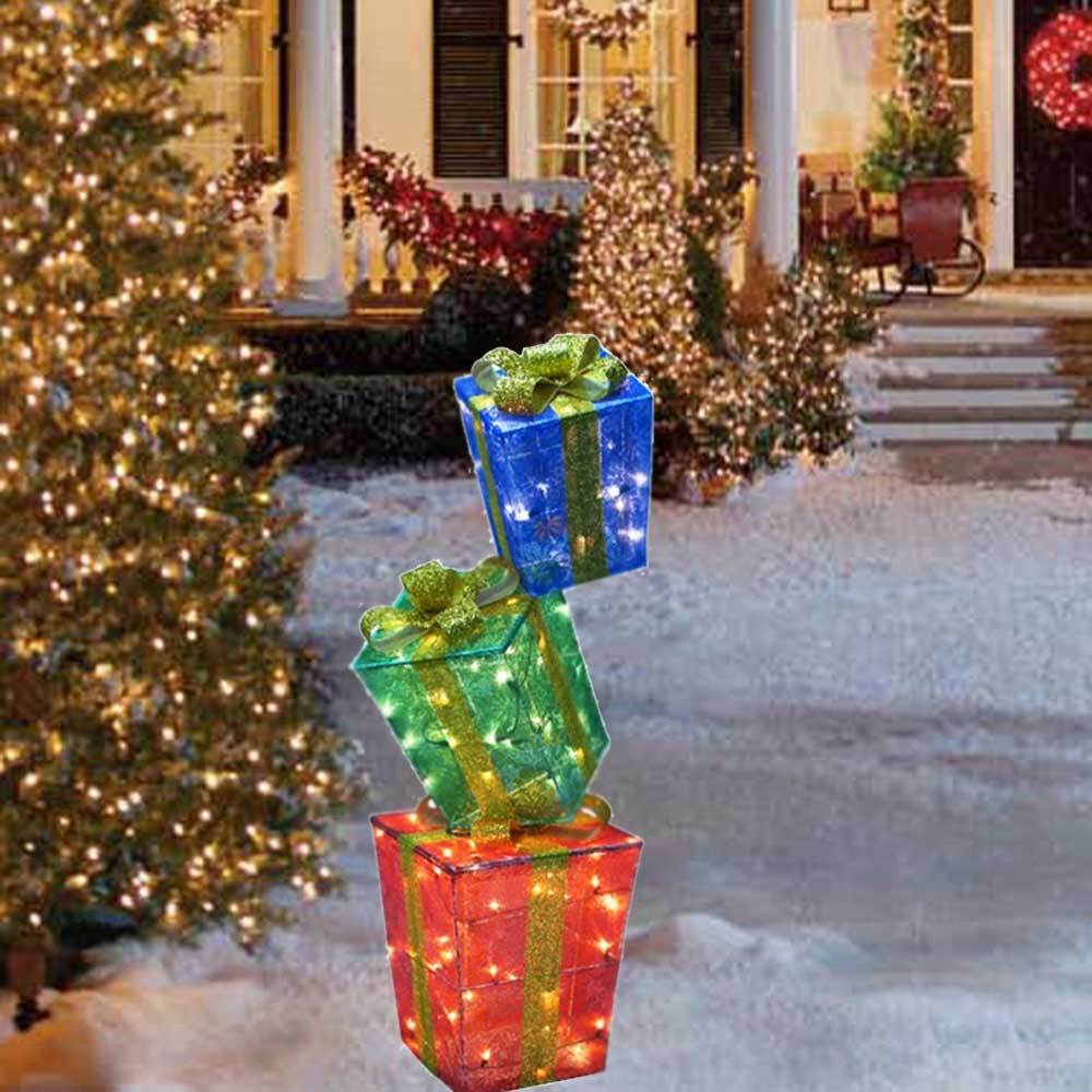 50 Pack Shimmering Snowflake Christmas Lights - Outdoor Winter Decorations for Holiday Party, Tree, Yard, and Home Decor