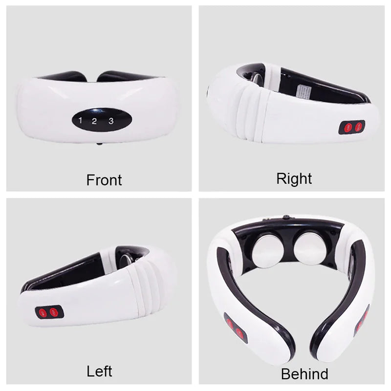 Electric Neck Massager with Pulse & Magnetic Therapy - Instant Pain Relief for Shoulder, Back & Muscle - Perfect for Office, Travel & Home Use