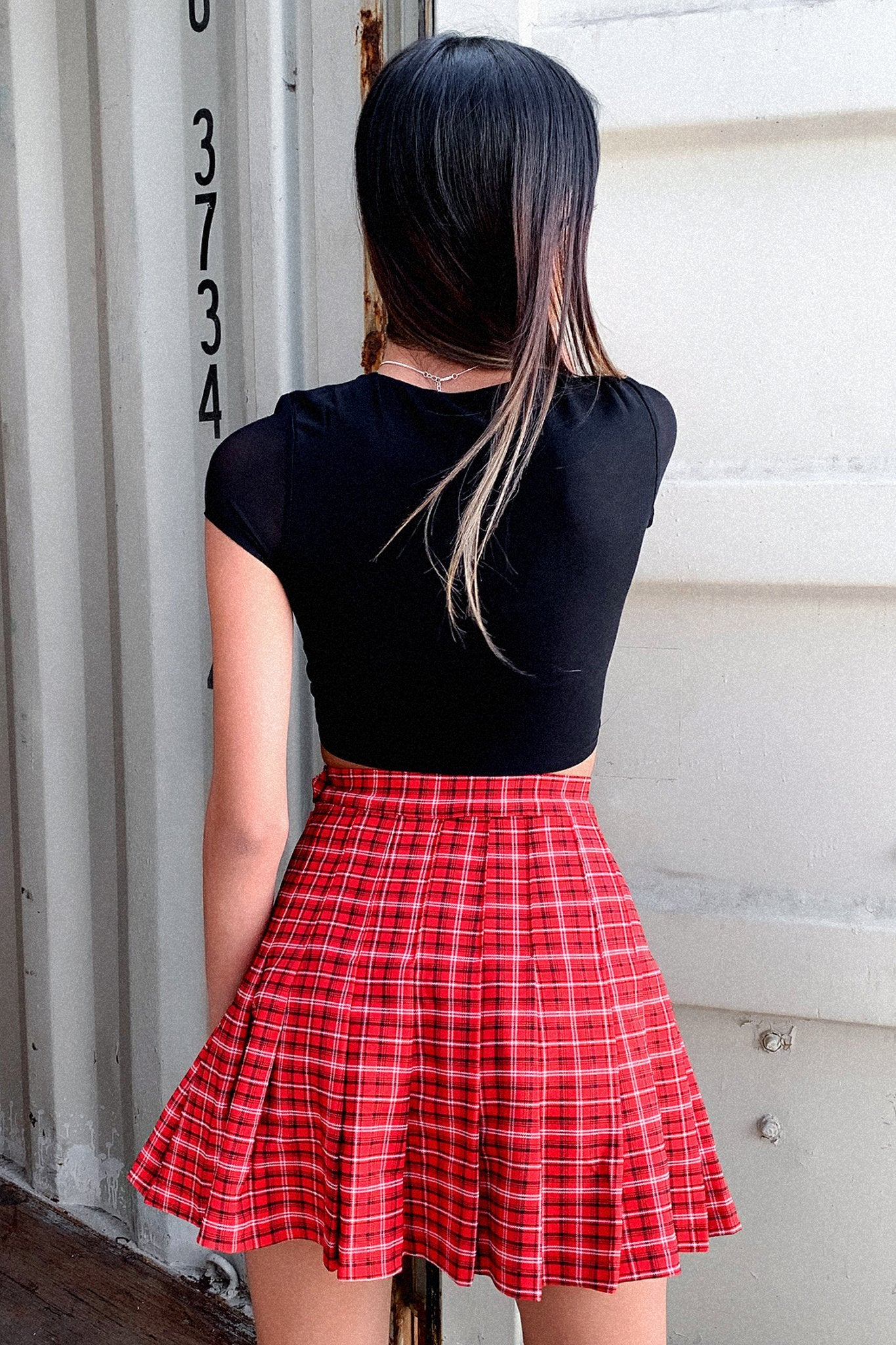 Kareena Skirt - Red & Black Plaid Tartan Skirt for Women | Casual & Office Wear | Perfect for Fall & Winter Outfits