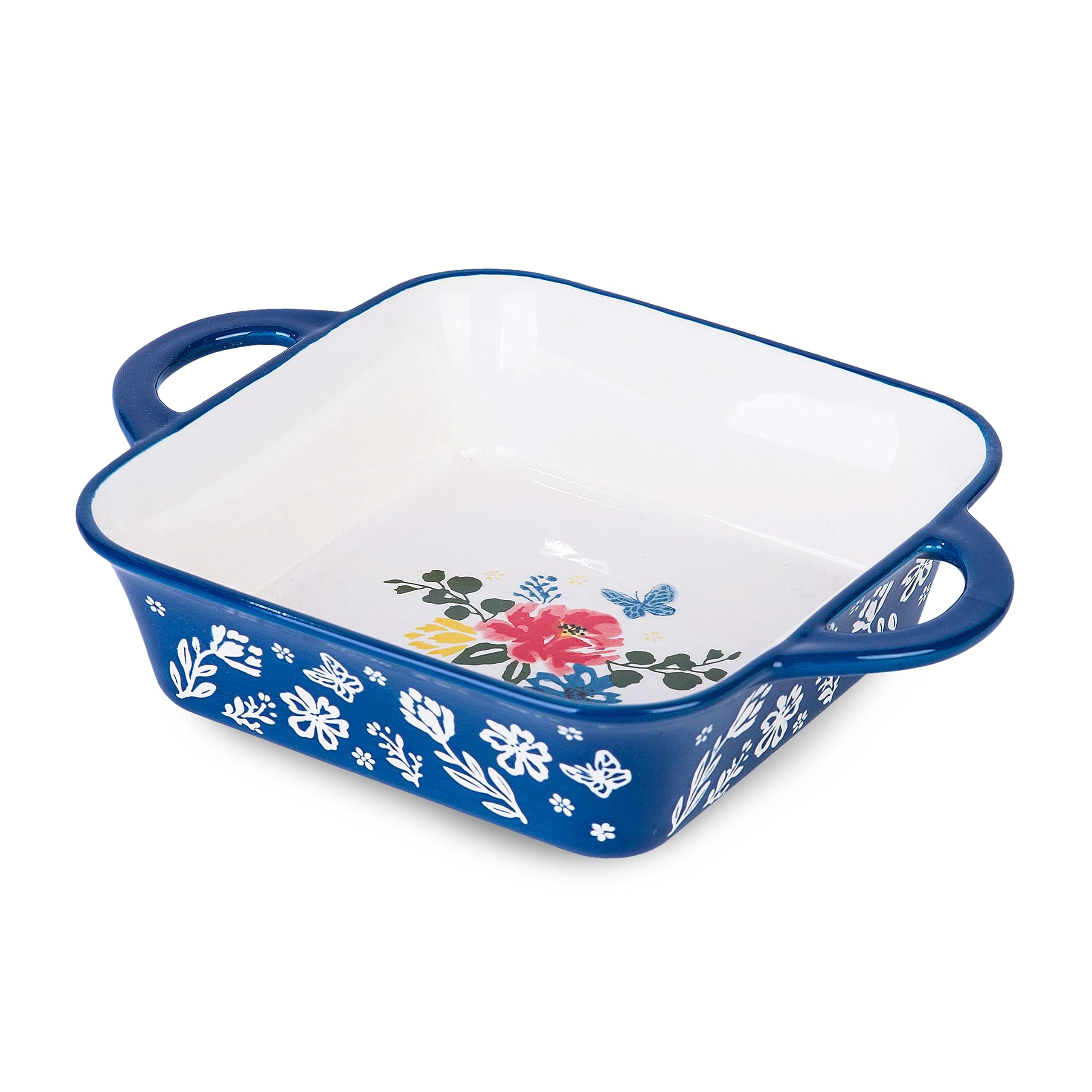 Wisenvoy 8x8 Inch Ceramic Baking Dish - Square Brownie Pan, Casserole Dish for Oven, Microwave & Freezer Safe - Perfect for Baking Brownies, Casseroles, Lasagna & Desserts