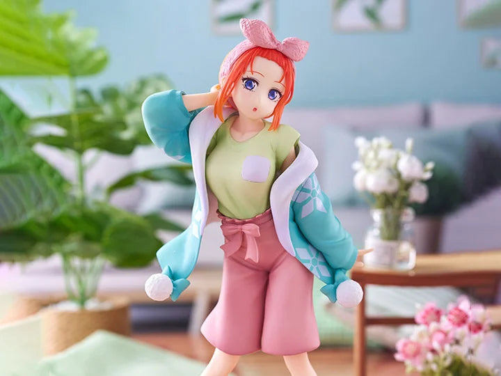 Bandai Ichibansho The Quintessential Quintuplets Yotsuba Nakano Loungewear Ver. Anime Figure - Collectible Anime Character Statue for Display, Gift & Home Decor