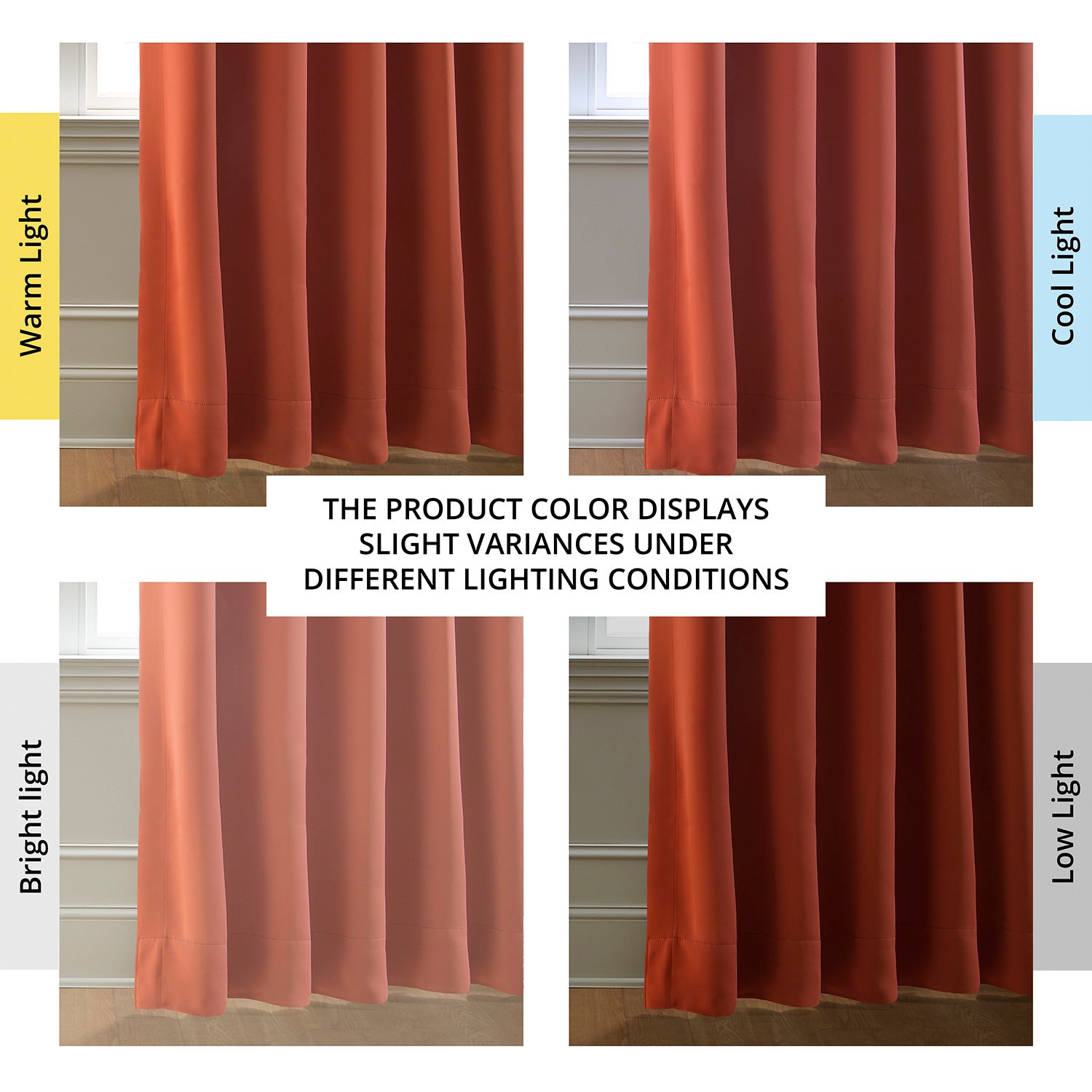 Blackout Curtains for Bedroom - 2 Panels Set, Thermal Insulated & Noise Reducing, 100% Room Darkening, Rust Color - Perfect for Home, Office, and Nursery