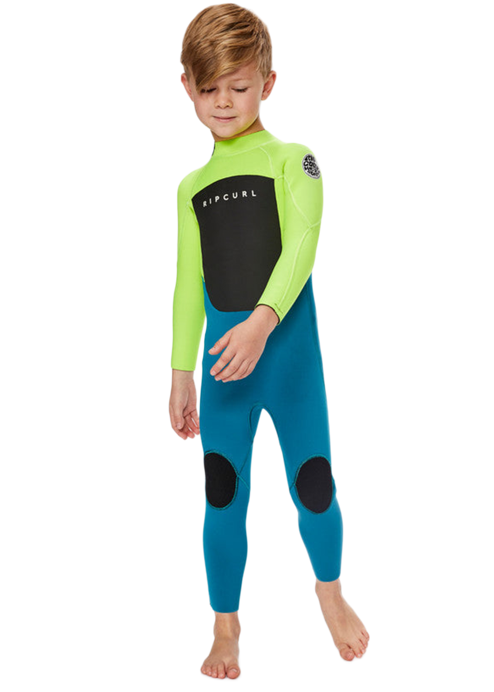 Rip Curl Groms Omega 3/2mm Back Zip Steamer Wetsuit for Kids - Youth Surfing, Swimming & Water Sports Thermal Protection