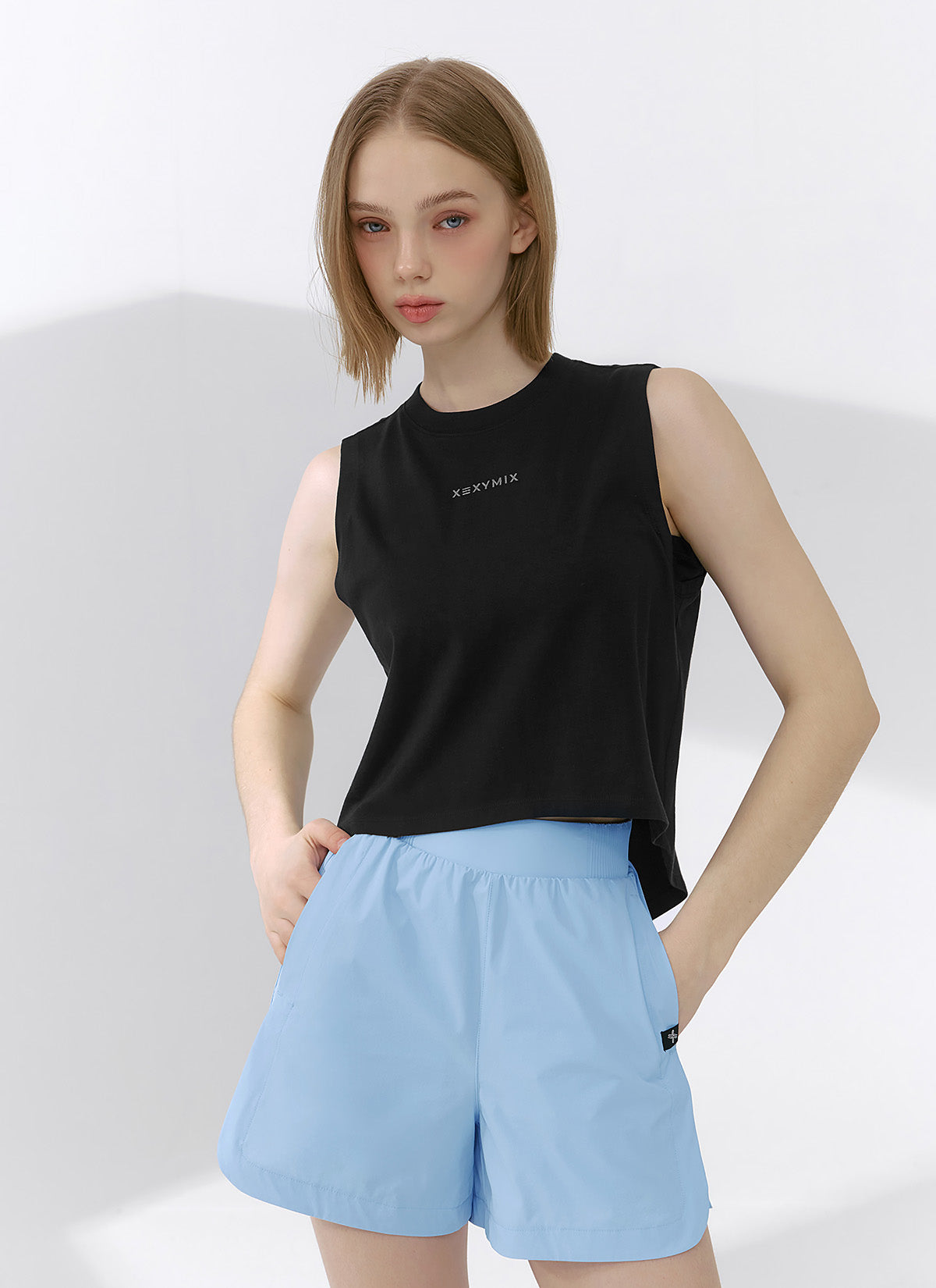 Premium Pima Cotton Back Slit Sleeveless Blouse - Women's Elegant Summer Top for Office, Date Night & Casual Outings