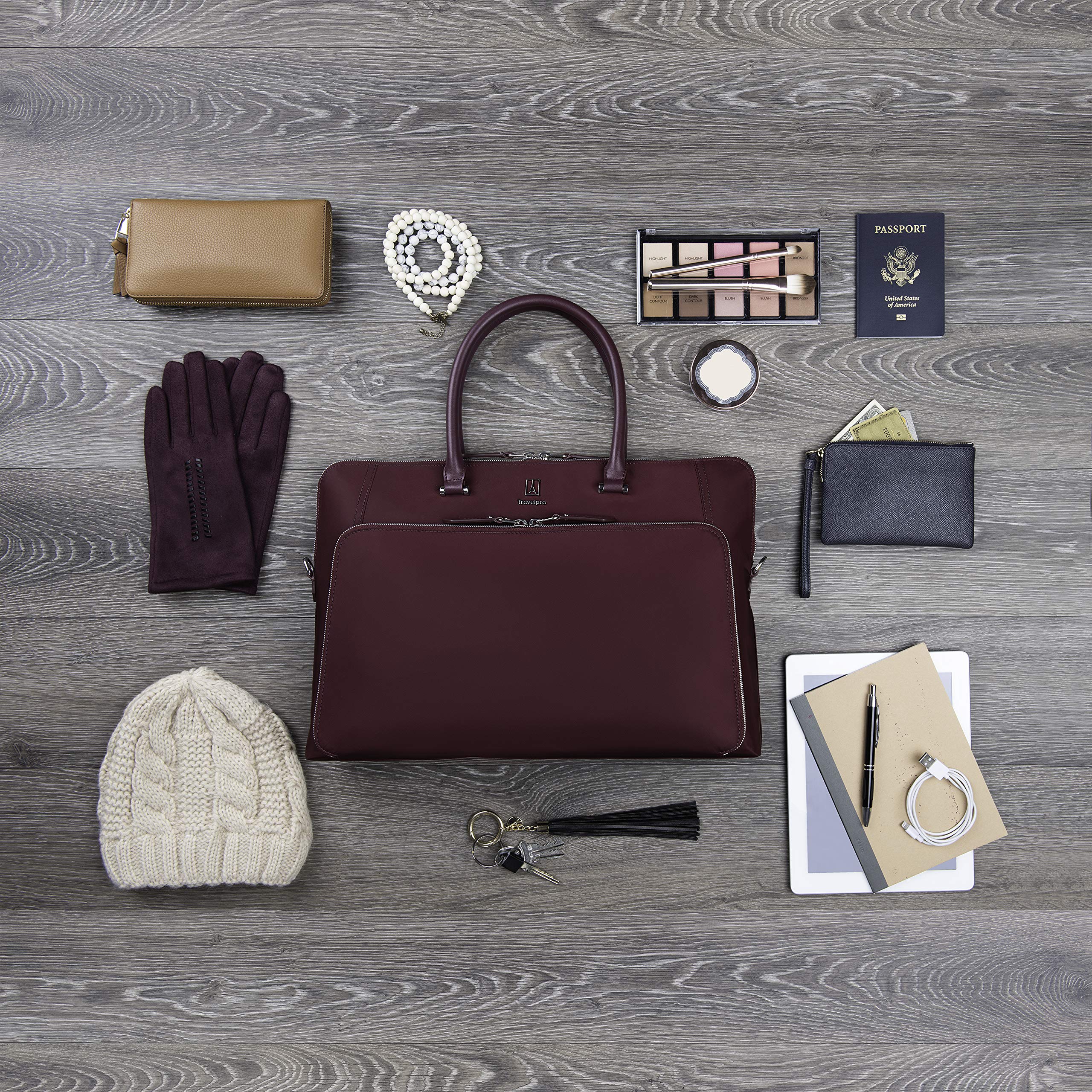 Travelpro Platinum Elite Women's Travel Briefcase - 14 Inch Laptop Briefcase for Business Women | Professional Work Bag for Office, School & Airplane Travel