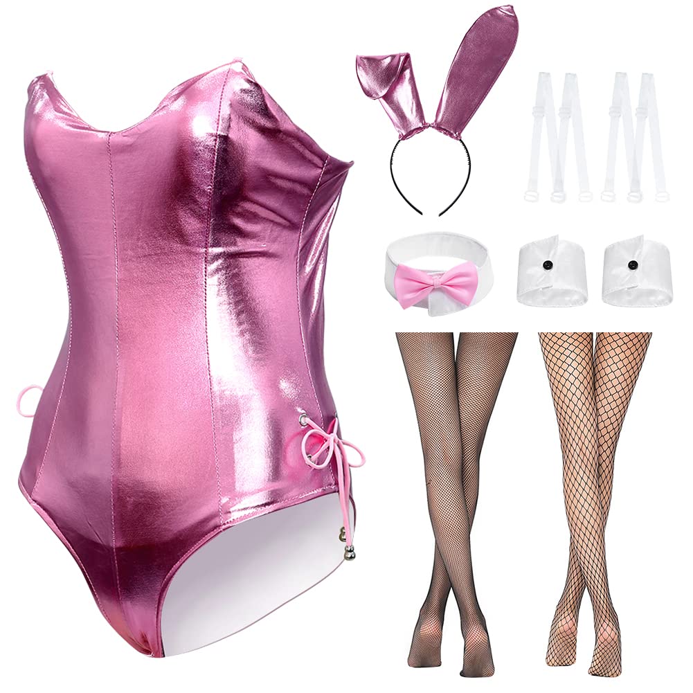 Bunny Girl Senpai Cosplay Costume for Women - Anime Role Play Outfit with One Piece Bodysuit & Bunny Ear Stockings Set | Perfect for Halloween, Cosplay Events, Anime Conventions and Themed Parties