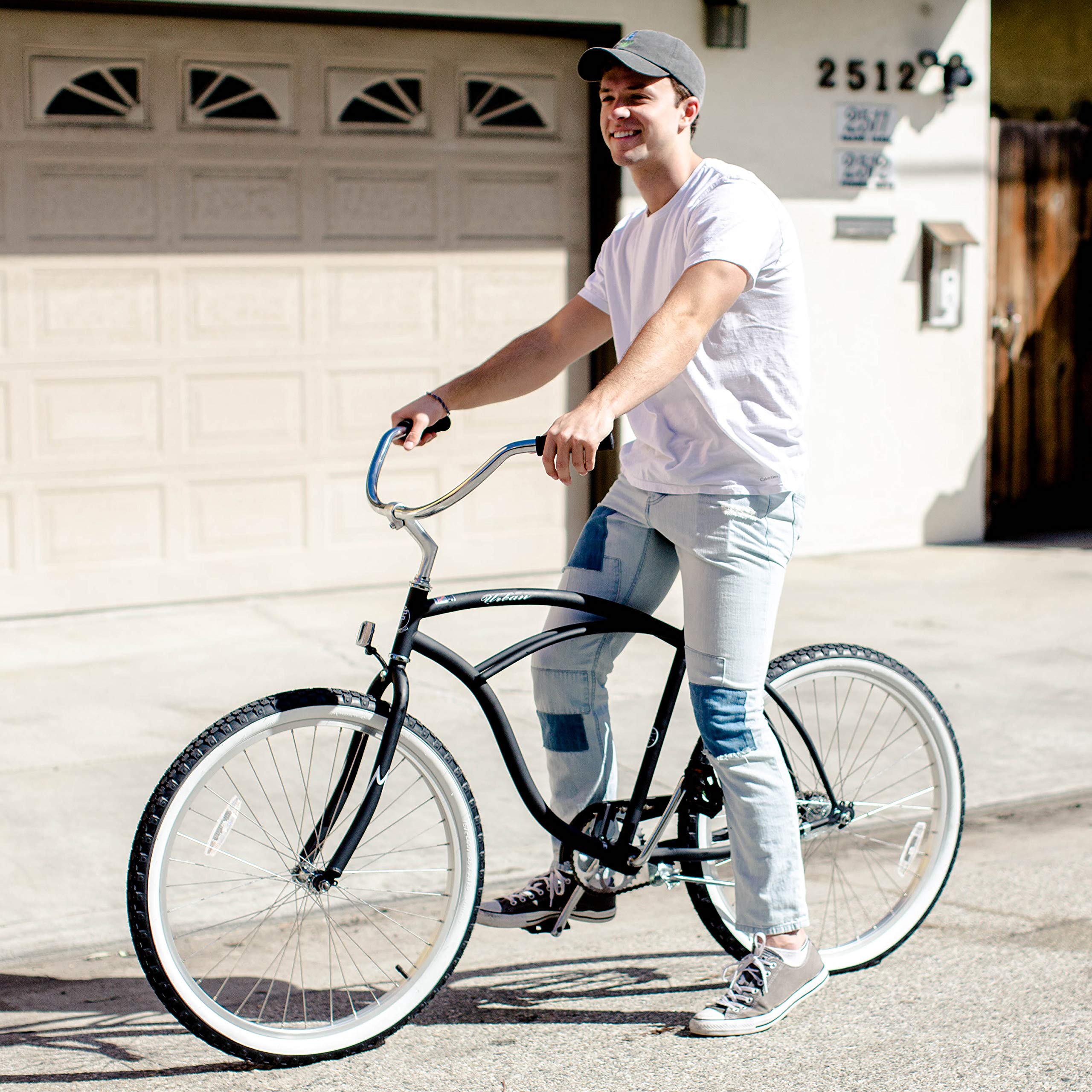 Firmstrong Urban Man Classic Beach Cruiser Bike for Men - Comfortable Single Speed Bicycle with Retro Style - Perfect for Commuting, Leisure Rides & Beach Cruising