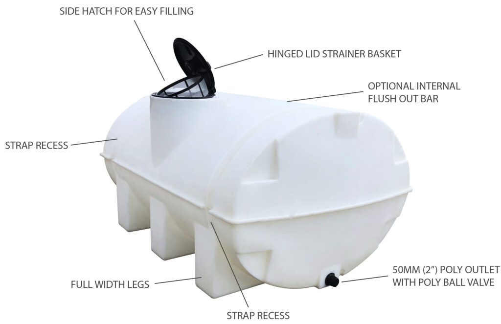 5400LTR Water Storage Poly Tank - Heavy Duty & Durable for Farms, RV, Emergency Use - Free Delivery Within 800km of Perth