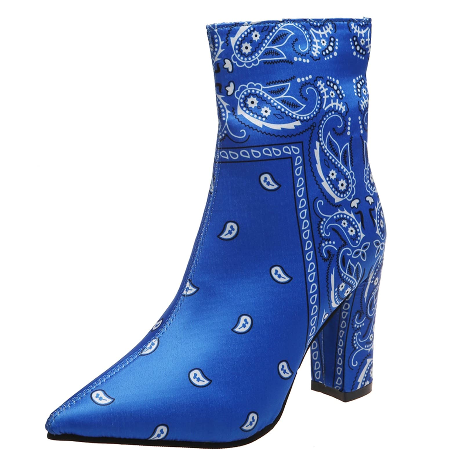 Vintage Floral Embroidery Square Toe Cowboy Boots for Women - Western Riding Mid Calf Cowgirl Boots for Country Music Festivals & Rodeo Events