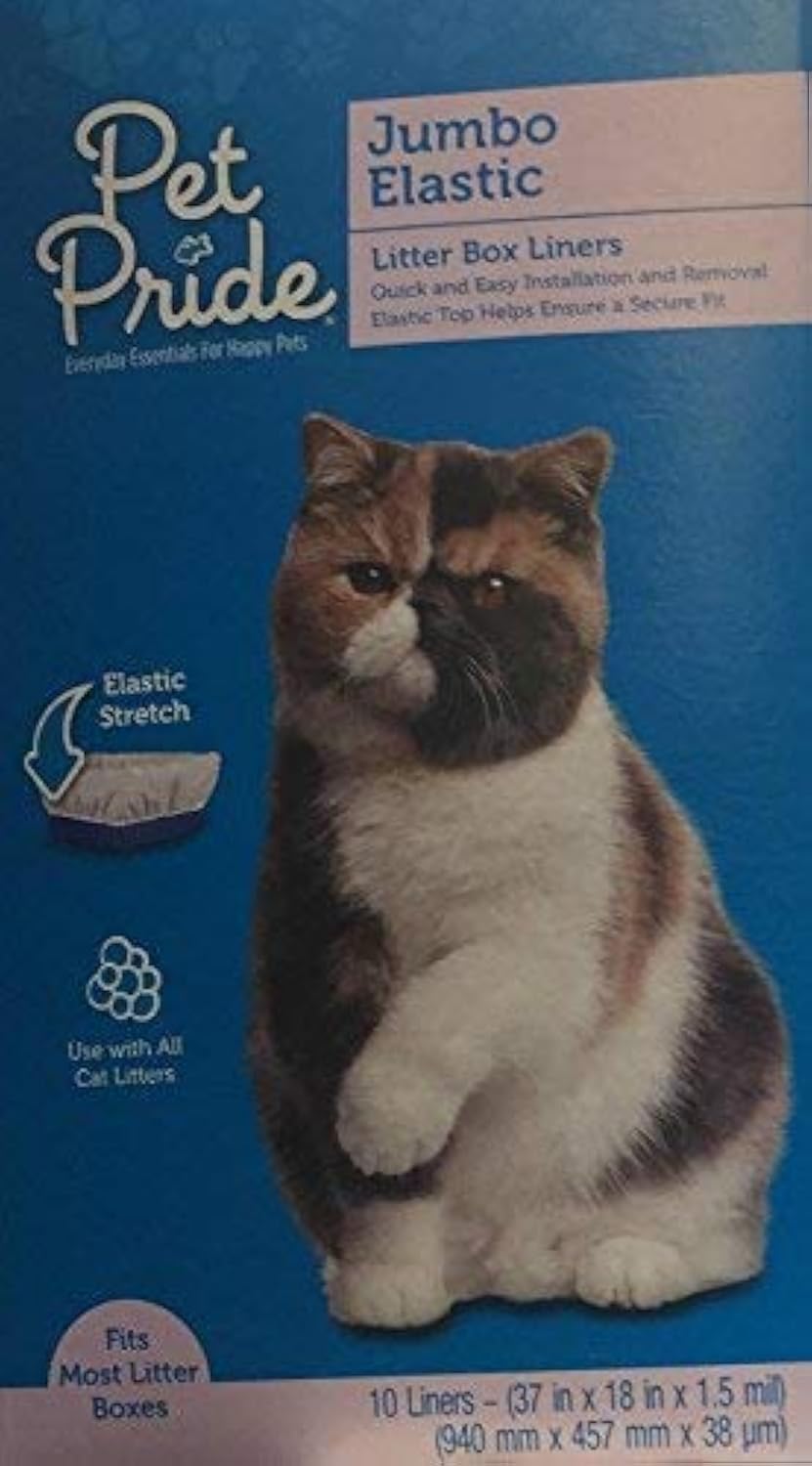 Jumbo Elastic Litter Box Liners - 30 Count Large Cat Litter Bags, Leak-Proof & Scented Waste Disposal - Perfect for Large Litter Boxes & Multi-Cat Households