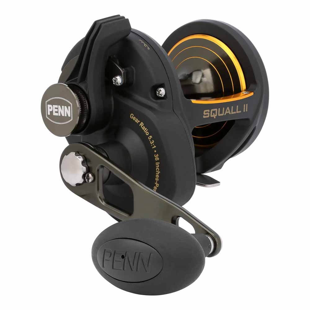 Penn Squall II Lever Drag Reel - High Performance Saltwater Fishing Reel for Offshore & Big Game Fishing | Durable & Smooth Drag System | Perfect for Tuna, Marlin & Deep Sea Fishing