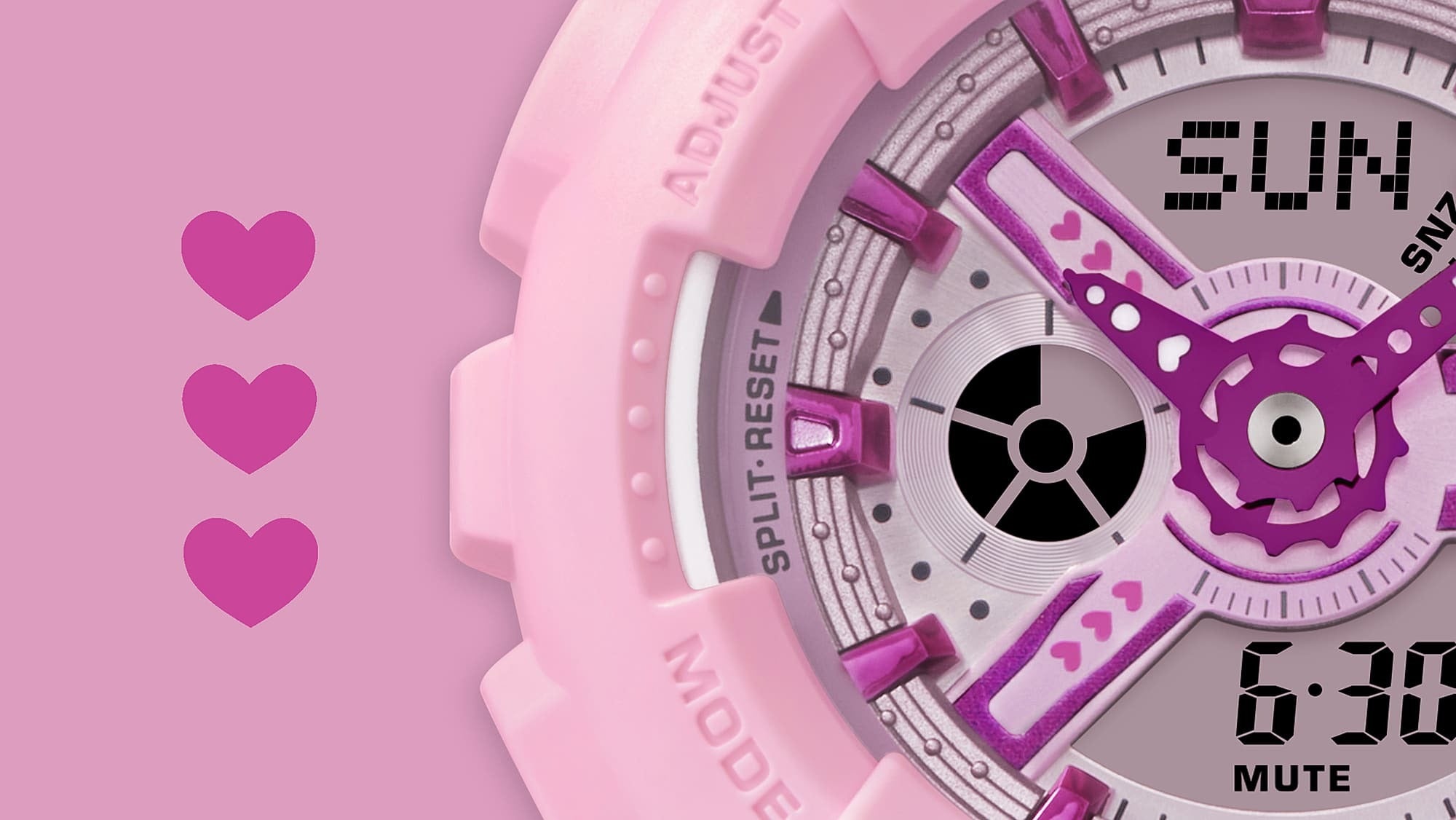 Casio Baby-G BA-110YK-4ADR Women's Digital Sport Watch - Light Pink Resin Band, Shock Resistant, Water Resistant 100M - Perfect for Running, Swimming & Outdoor Activities