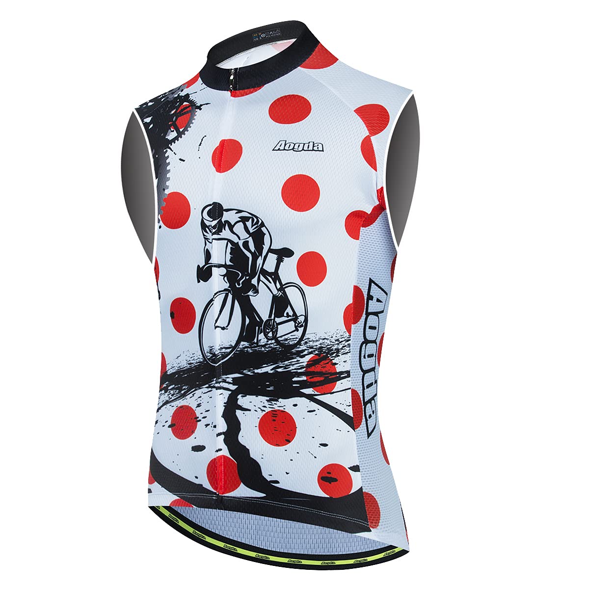 **Aogda Men's Cycling Vest - Breathable Sleeveless Bike Jersey for Road & Mountain Biking - Perfect for Team Rides & Outdoor Sports**