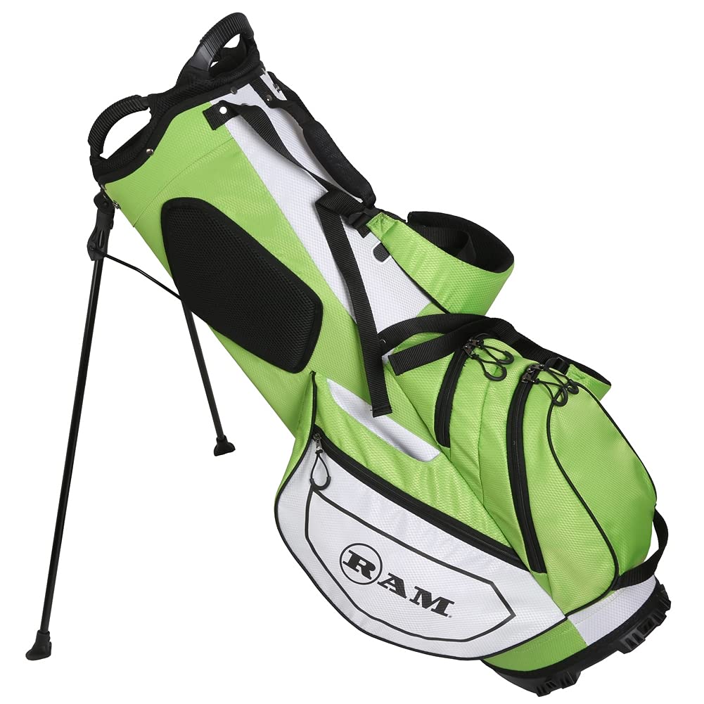 Ram Golf FX Lightweight Stand Carry Bag - Premium Golf Stand Bag with 5-Way Divider, Comfortable Dual Strap - Perfect for Walking the Course, Driving Range & Weekend Golf Games